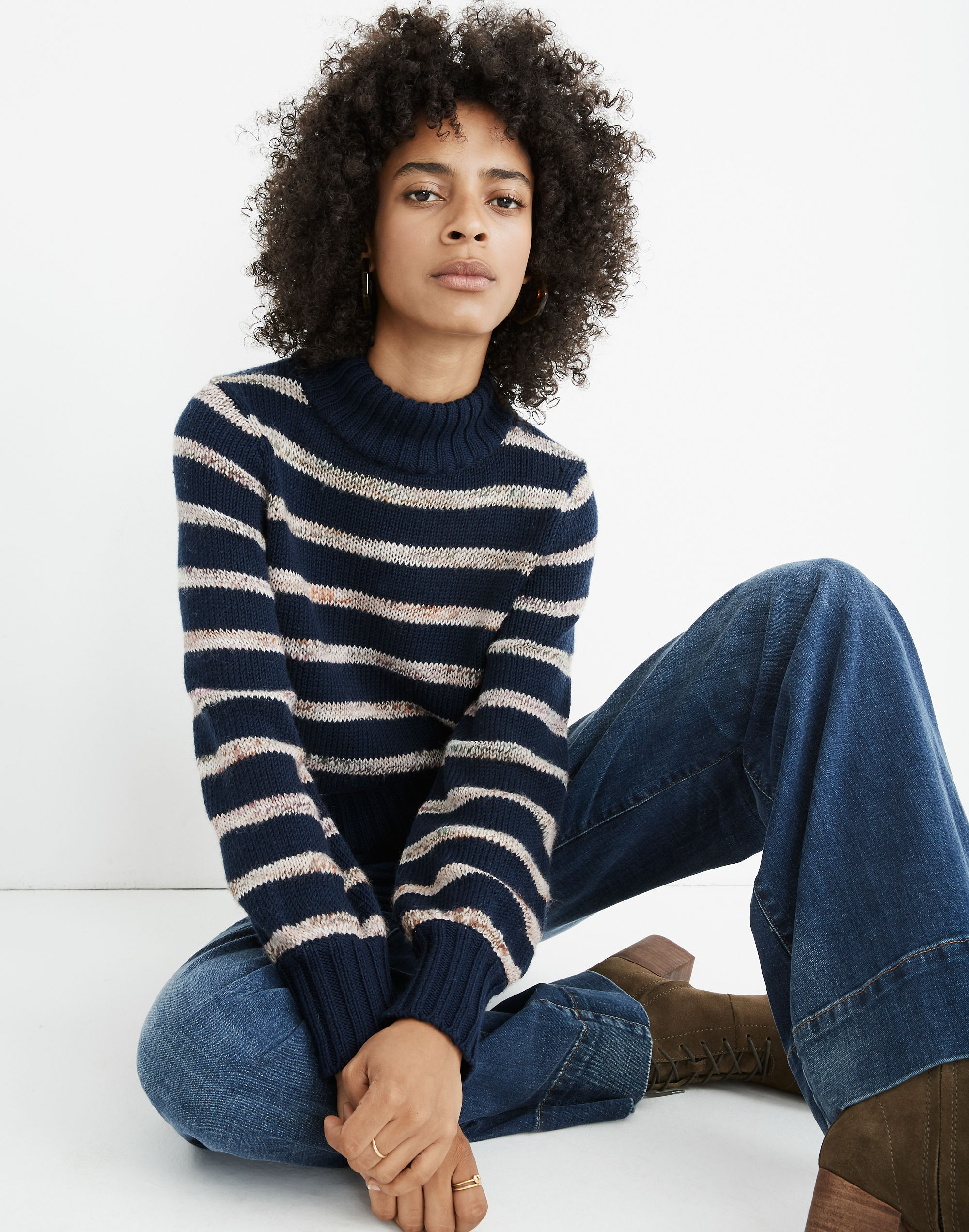 Striped Metcalf Mockneck Sweater