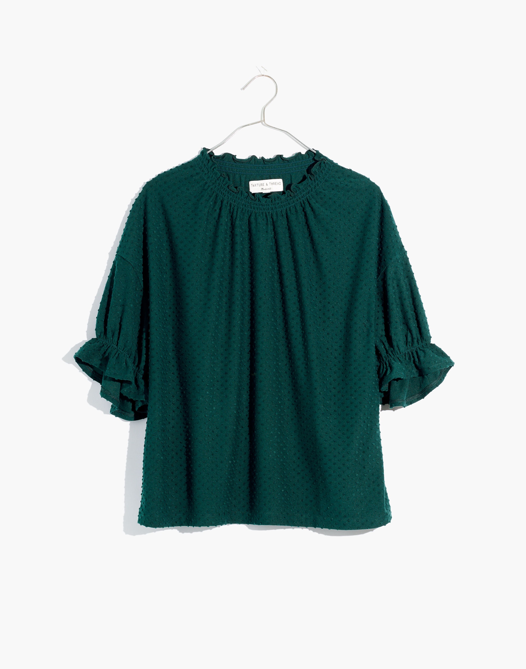 Clipdot Ruffle Top