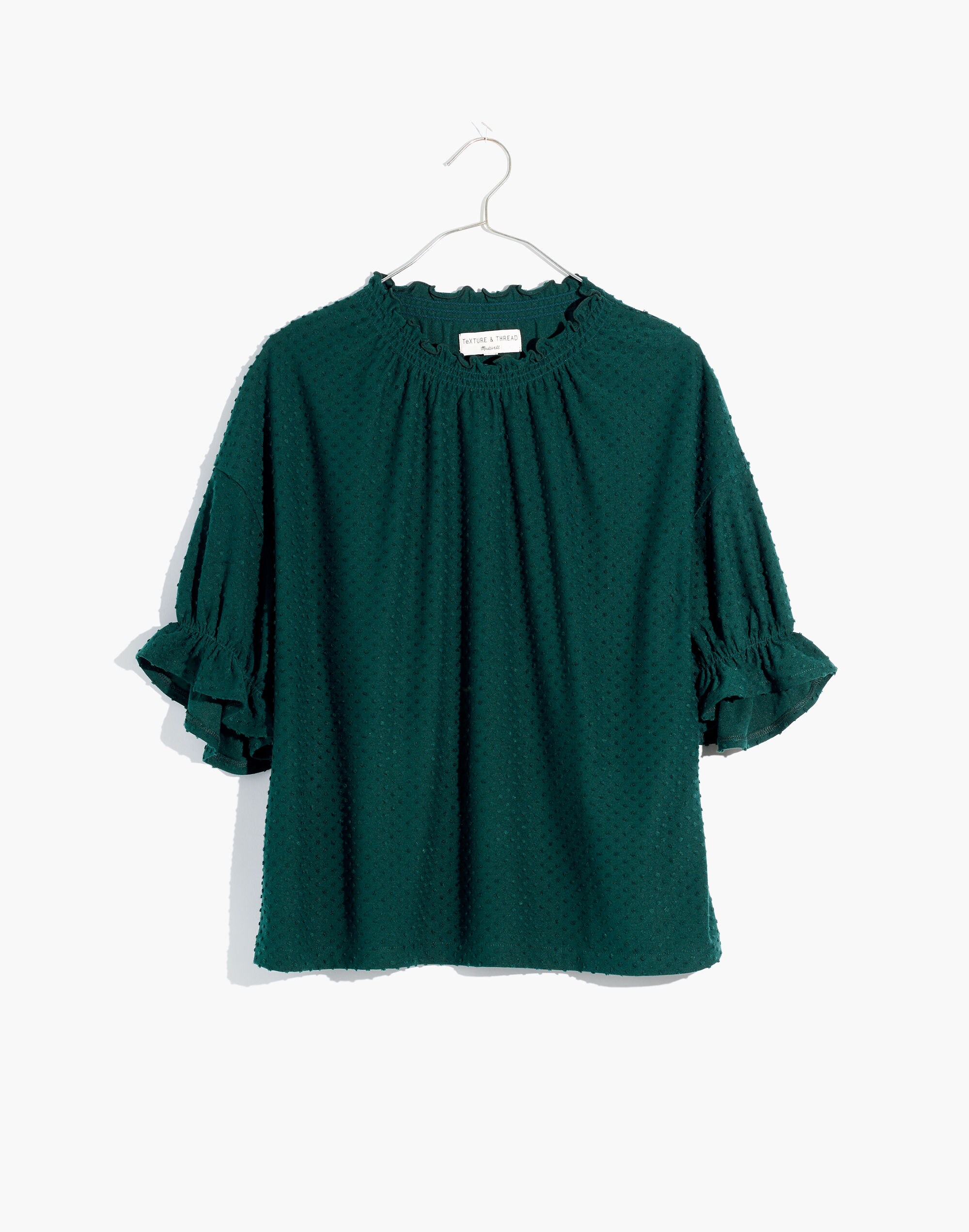 Clipdot Ruffle Top