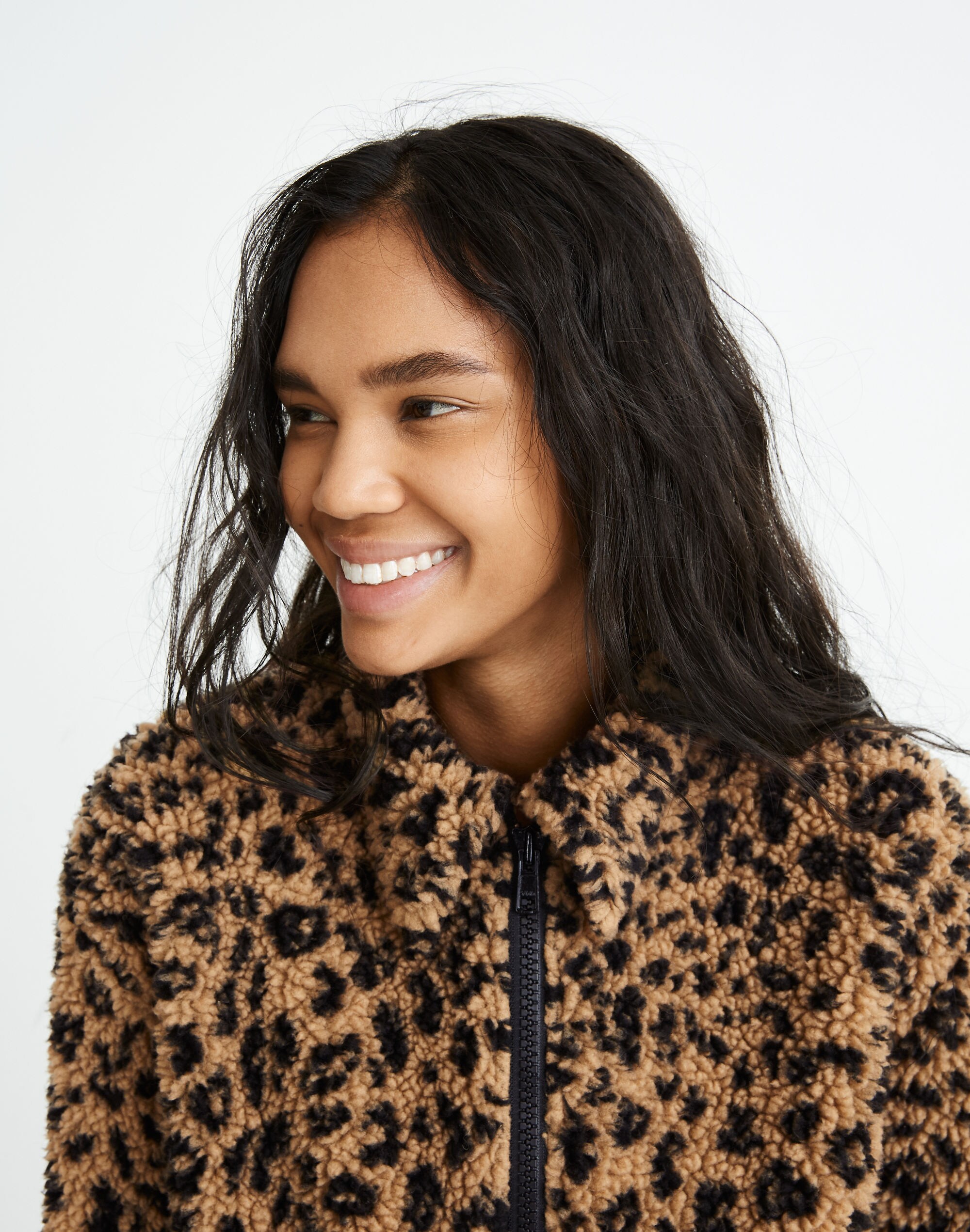 Sherpa Bomber Jacket in Leopard