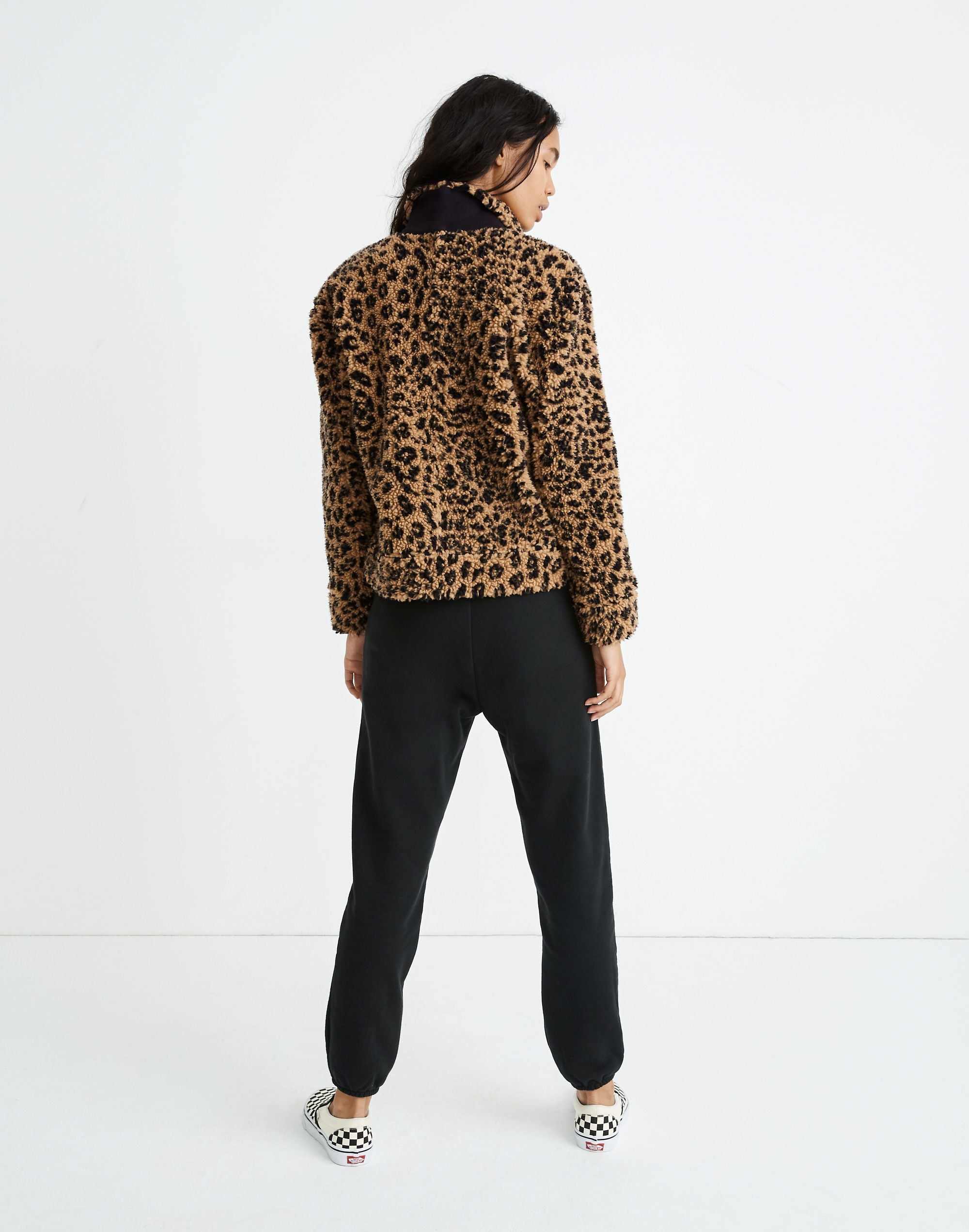 Sherpa Bomber Jacket in Leopard