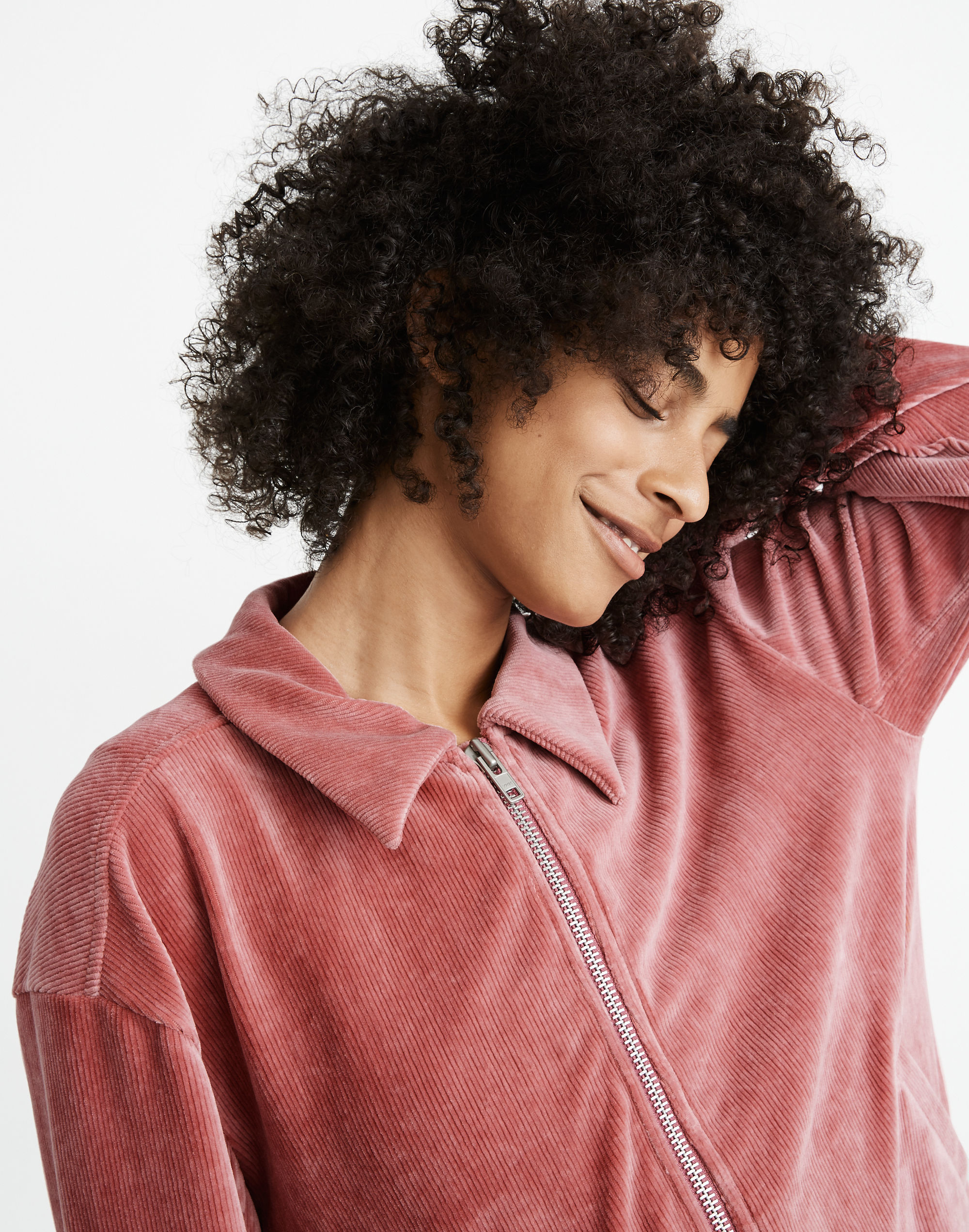 Texture & Thread Velour Corduroy Bomber Jacket | Madewell
