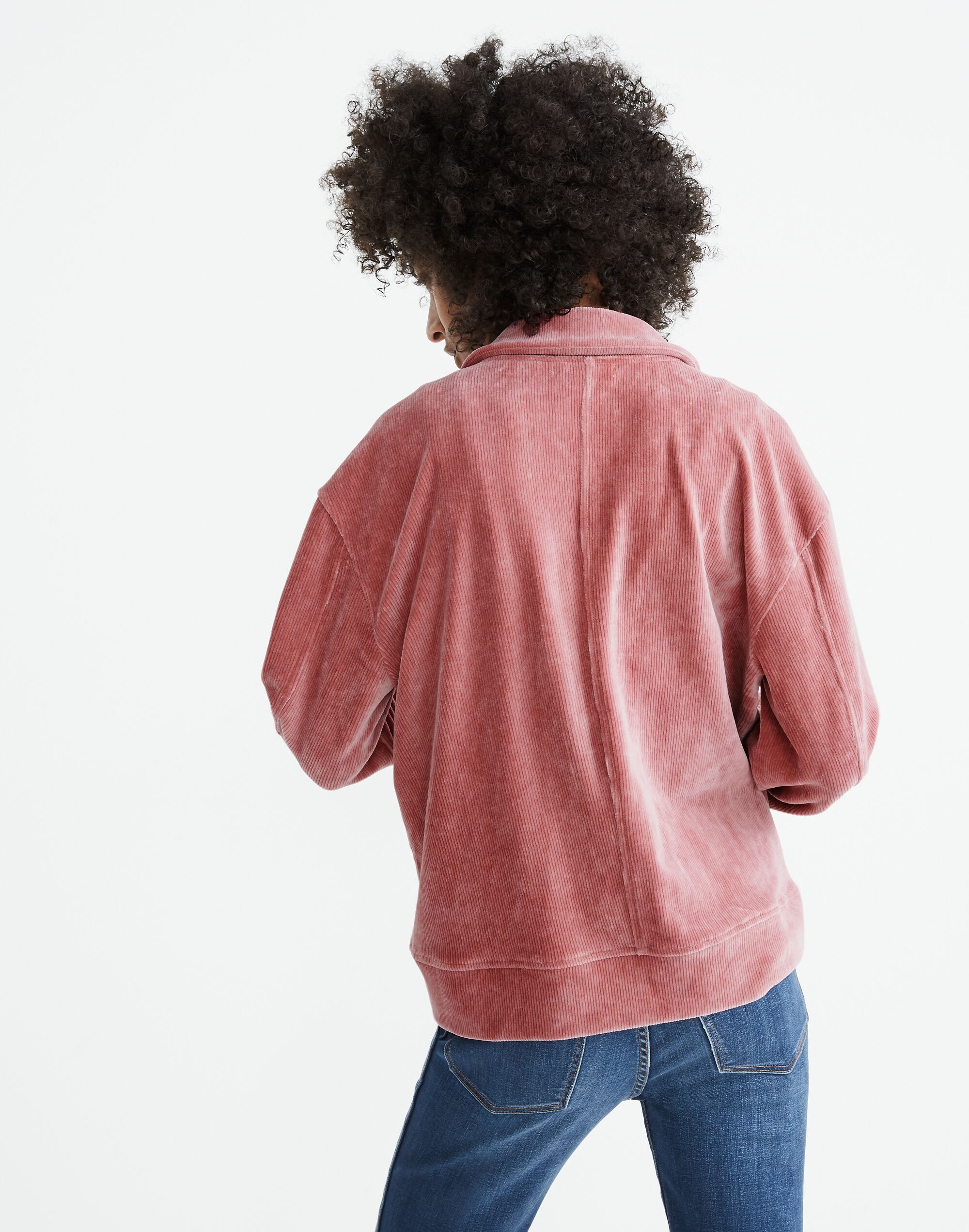 Texture &amp; Thread Velour Corduroy Bomber Jacket