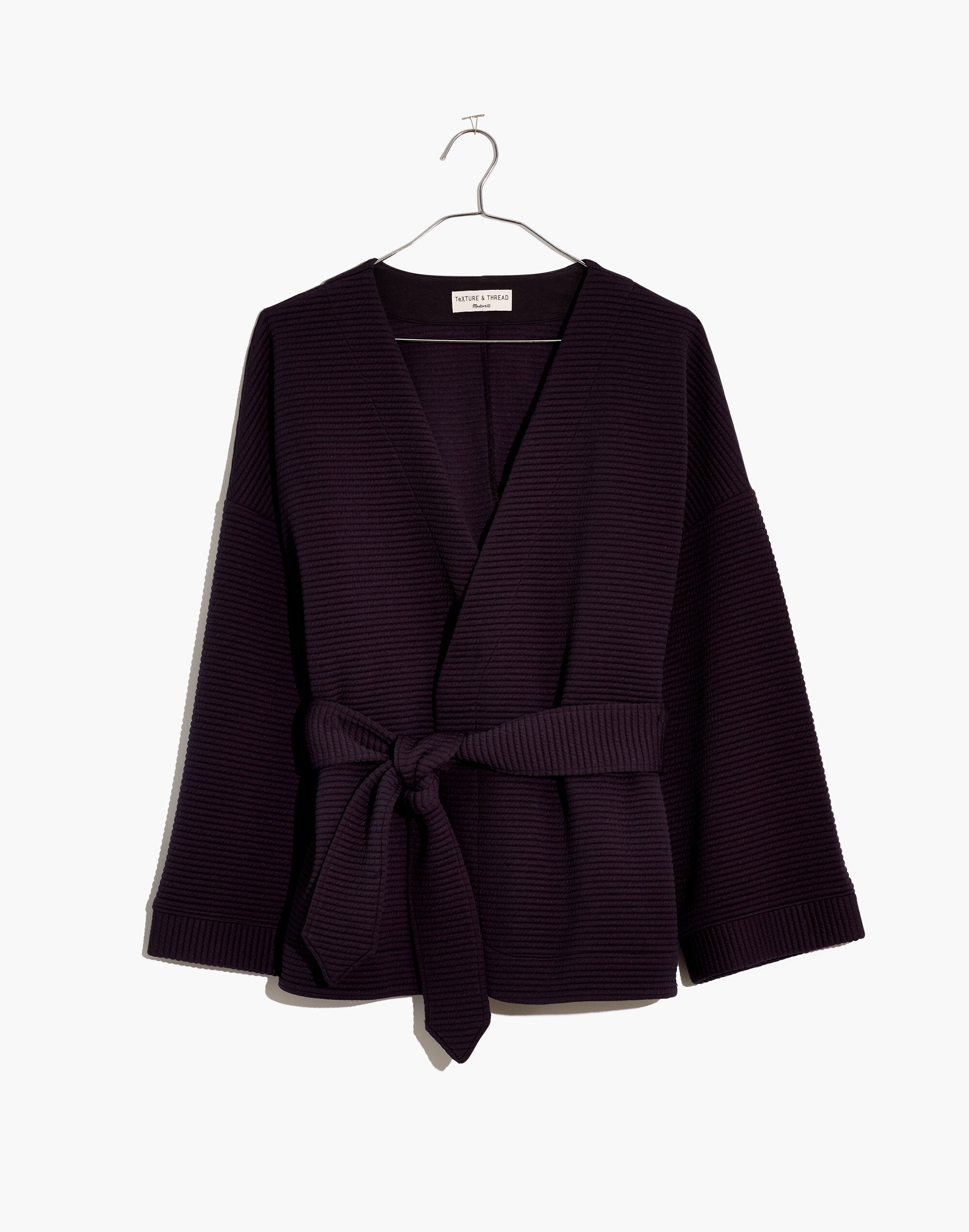 Texture &amp; Thread Quilted Wrap Jacket
