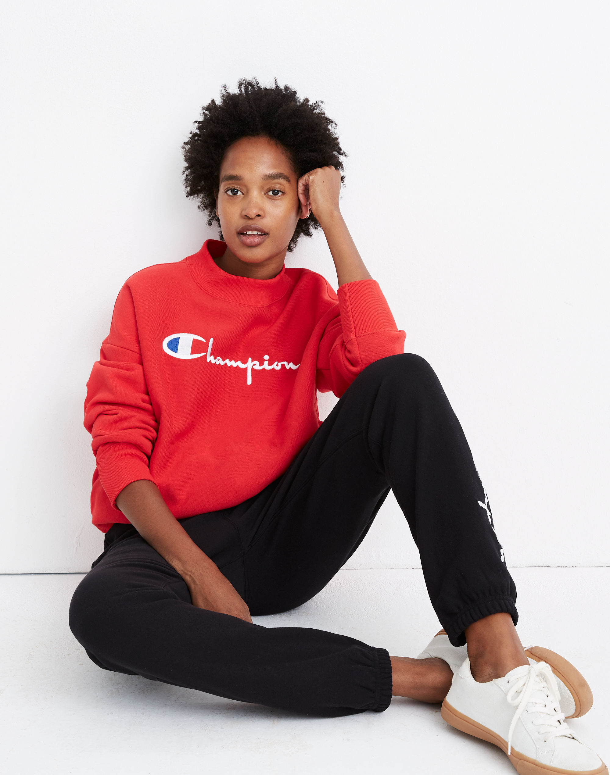 Champion&reg; Big Script Logo Oversized Crewneck Sweatshirt