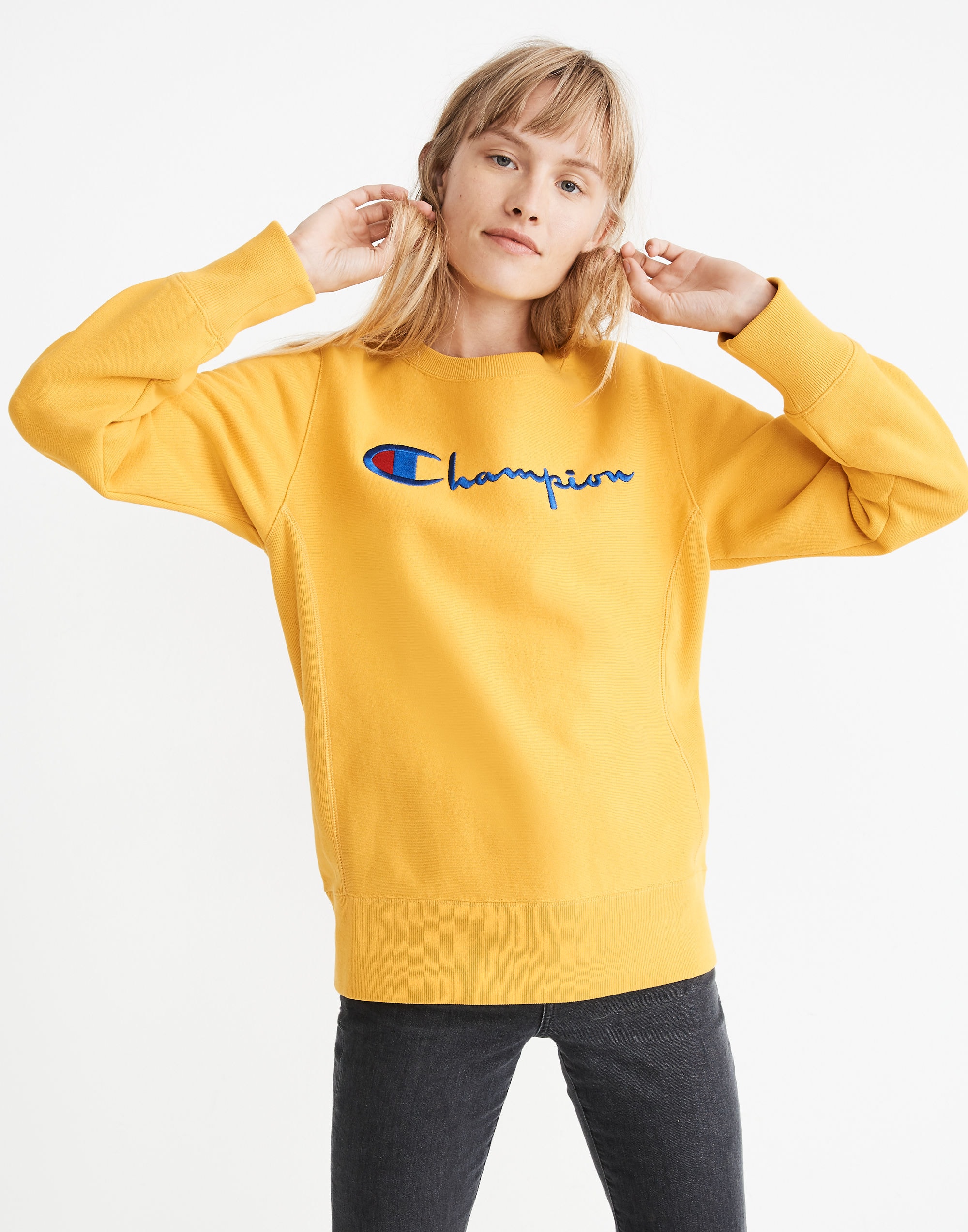 Champion&reg; Big Script Logo Crewneck Sweatshirt