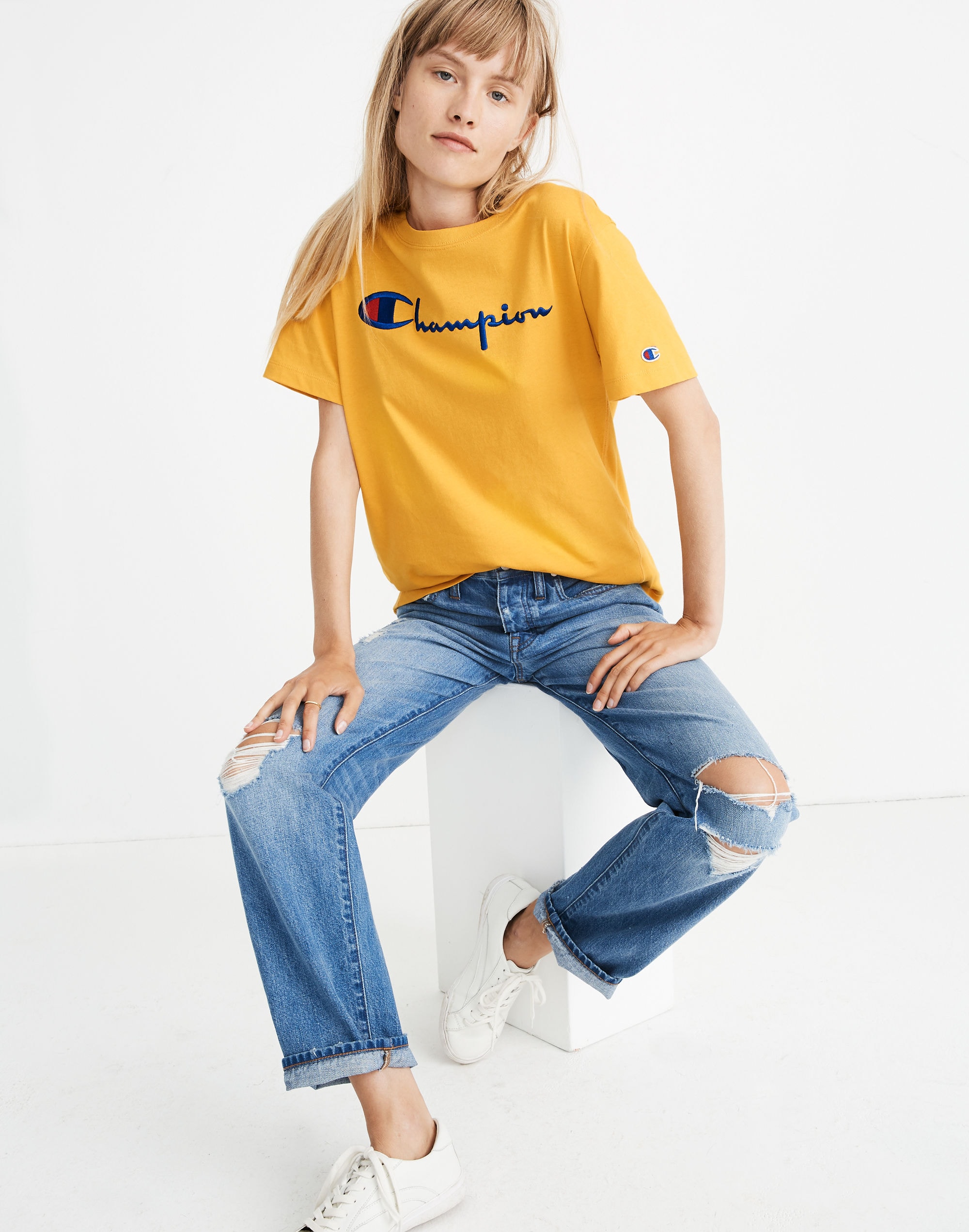 Champion&reg; Big Script Logo Crewneck Tee