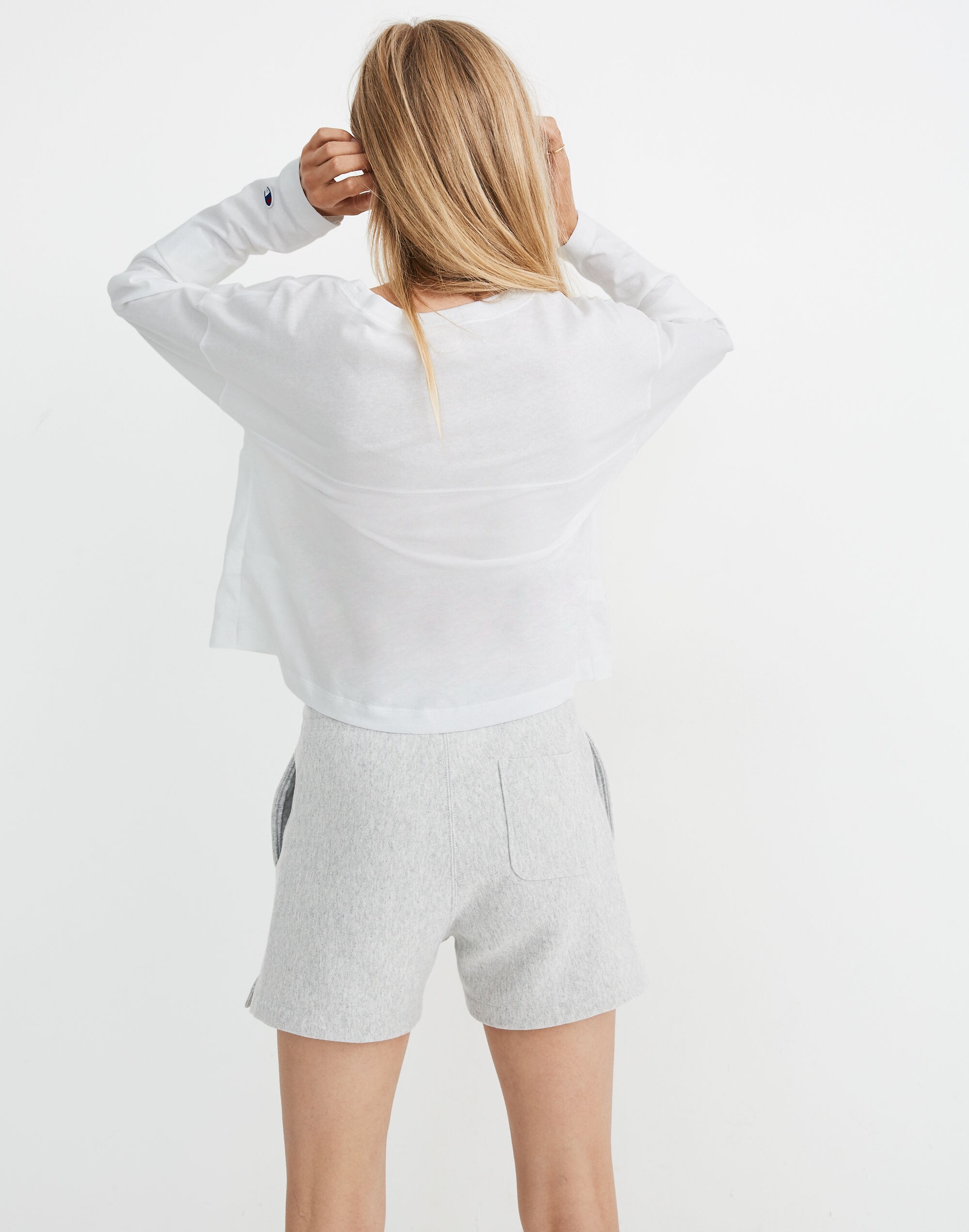 Champion&reg; Big Script Logo Long-Sleeve Crop Tee