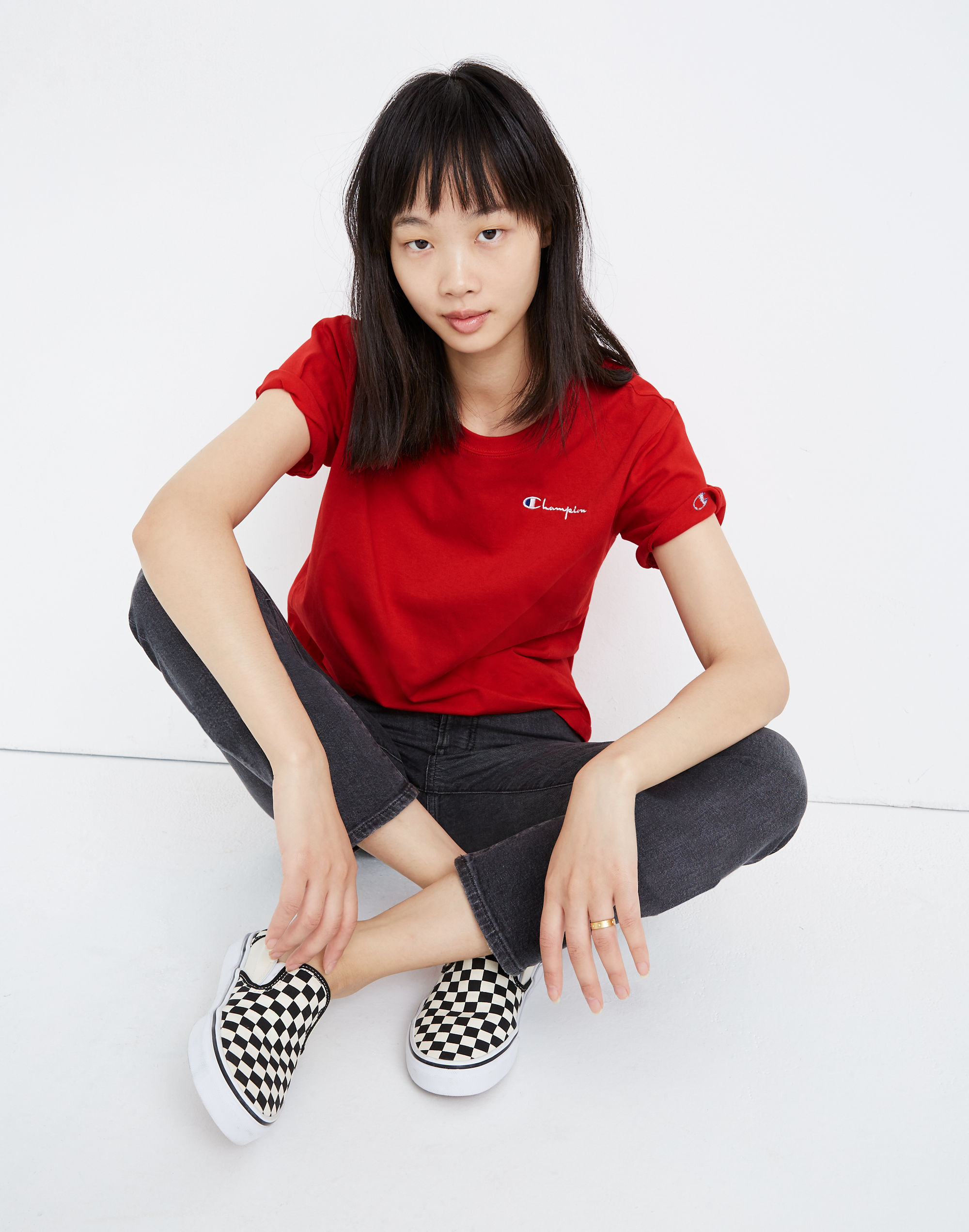 Champion&reg; Small Script Logo Crewneck Tee