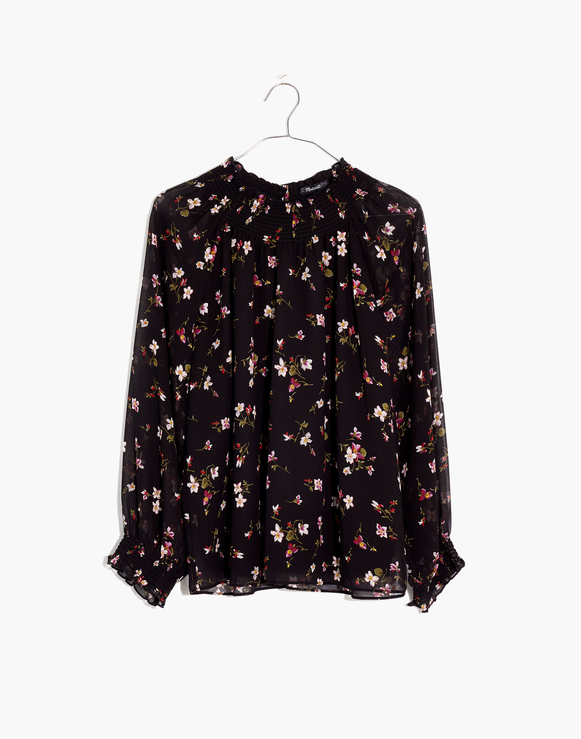 Smocked Mockneck Top in Backyard Blooms