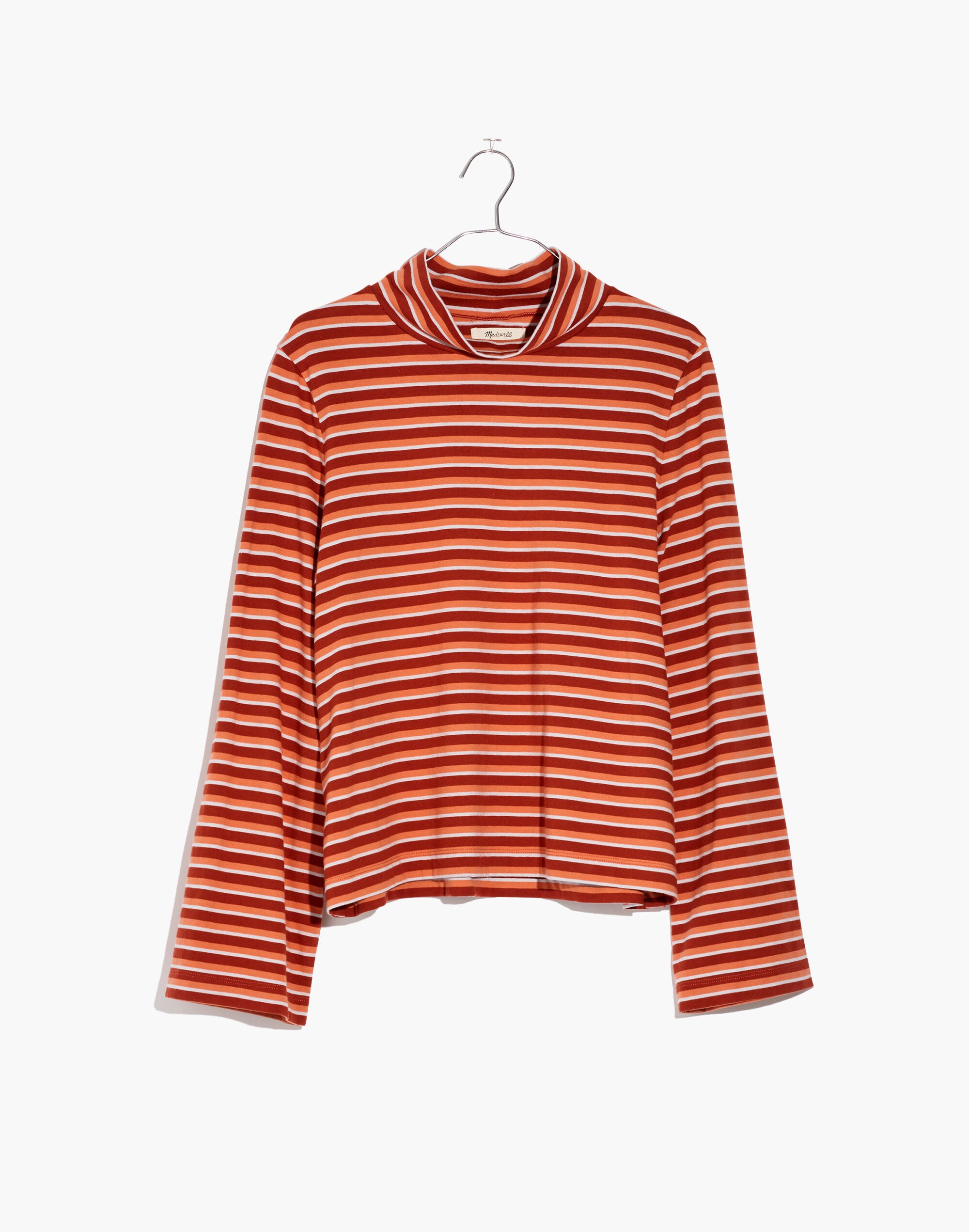 Wide-Sleeve Turtleneck in Westwater Stripe