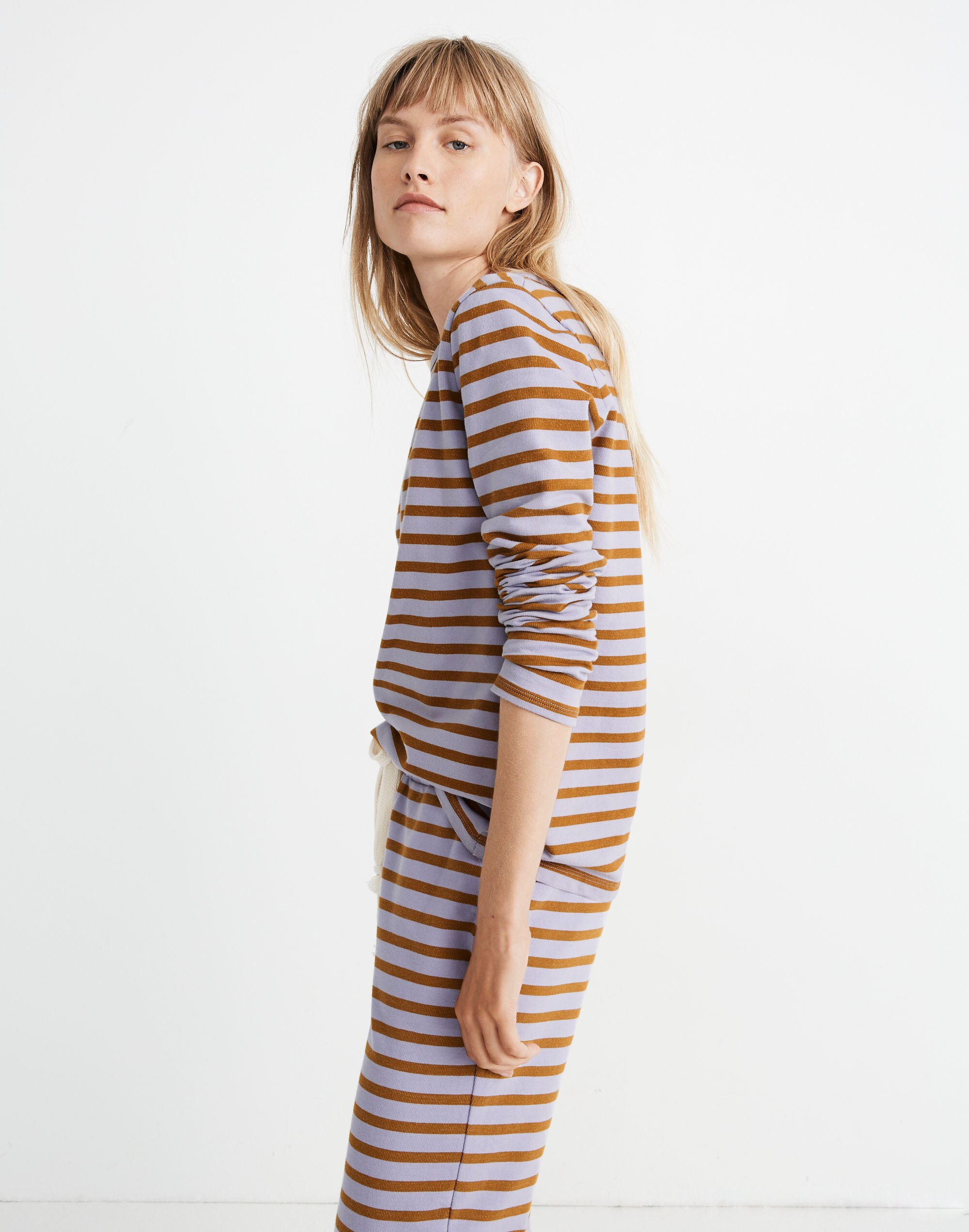 Pajama Sweatshirt in Stripe