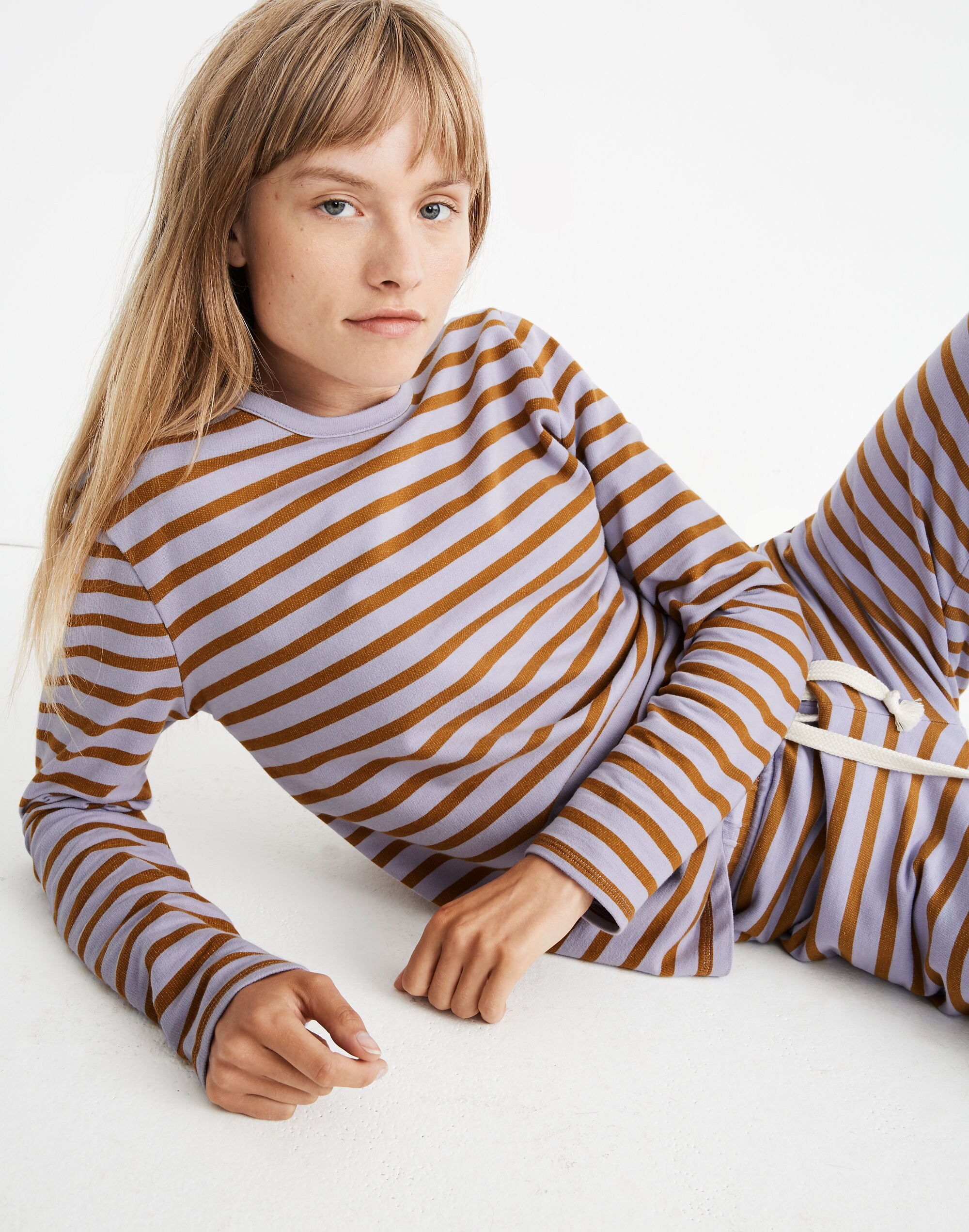 Pajama Sweatshirt in Stripe