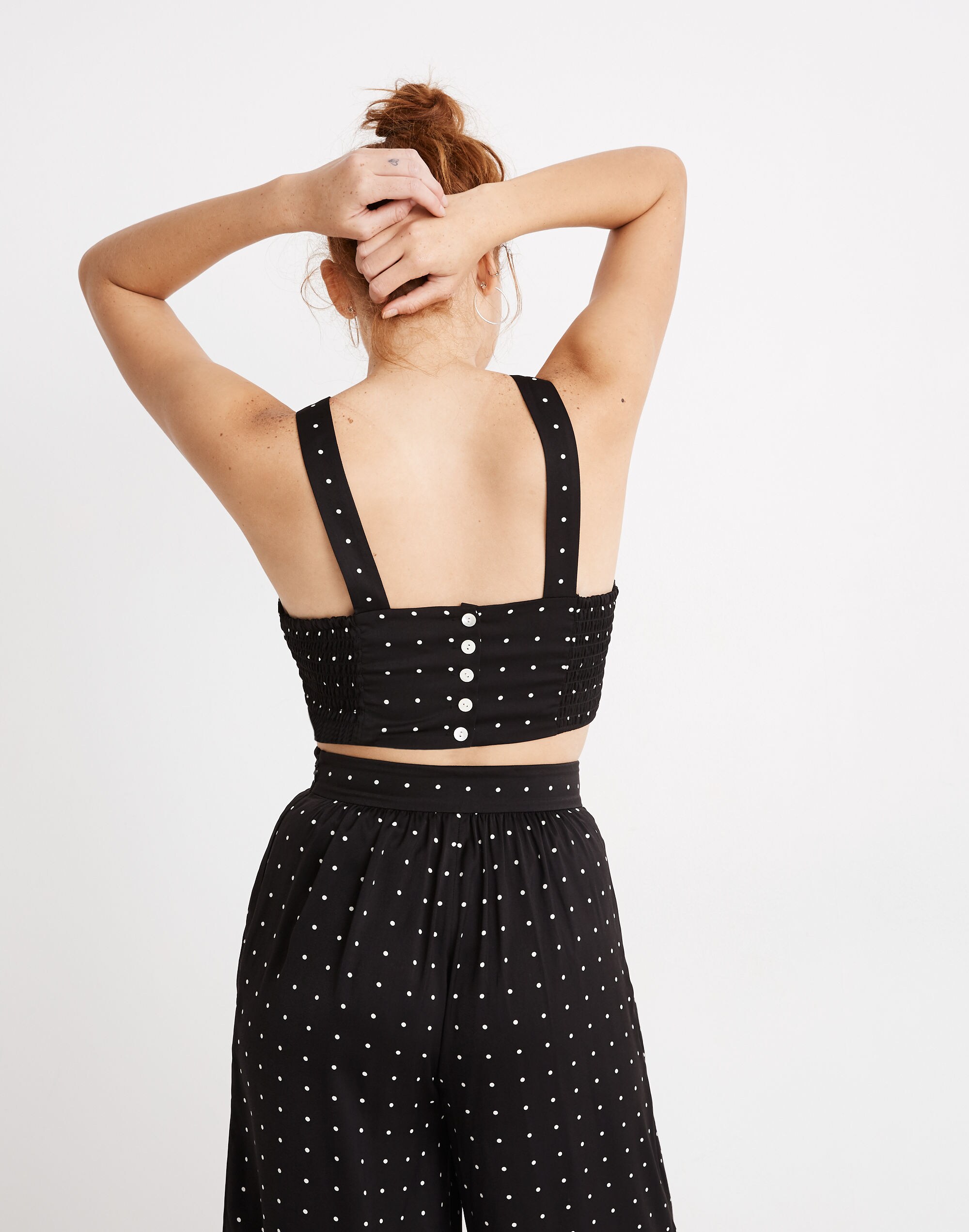 Crop Top in Grid Dot