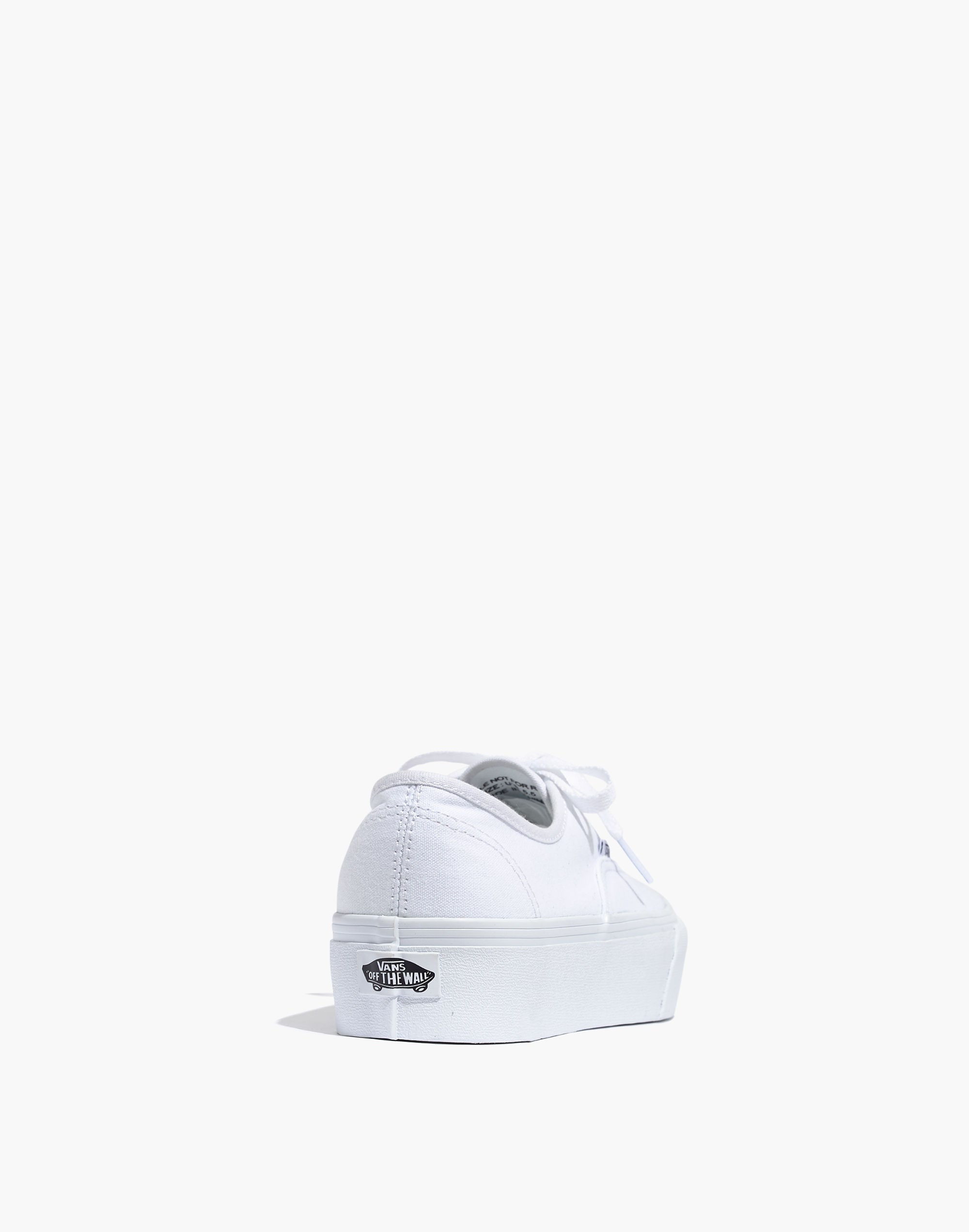 Vans&reg; Unisex Authentic Platform 2.0 Lace-Up Sneakers in White Canvas