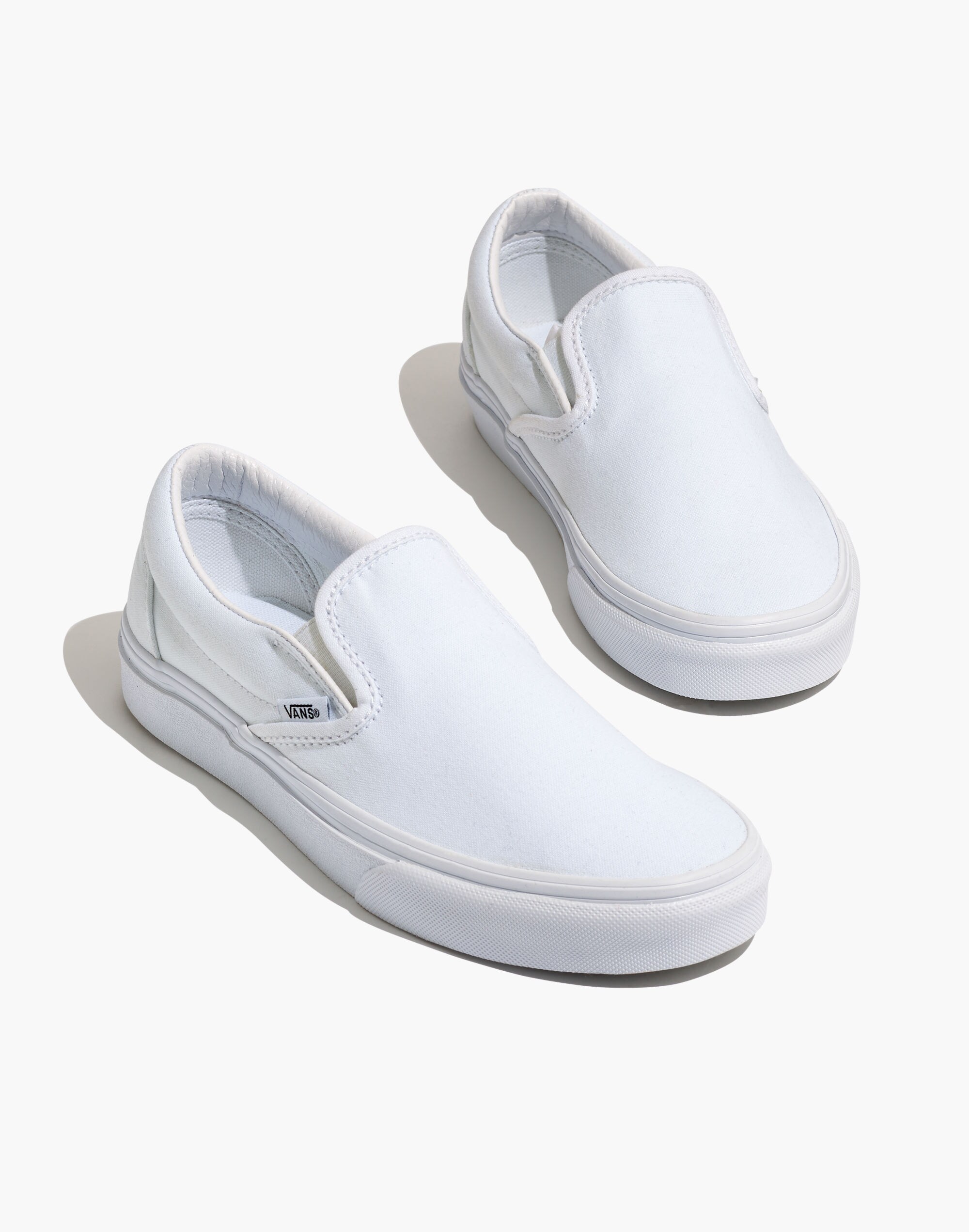 Vans&reg; Unisex Classic Slip-On Platform Sneakers in White Canvas