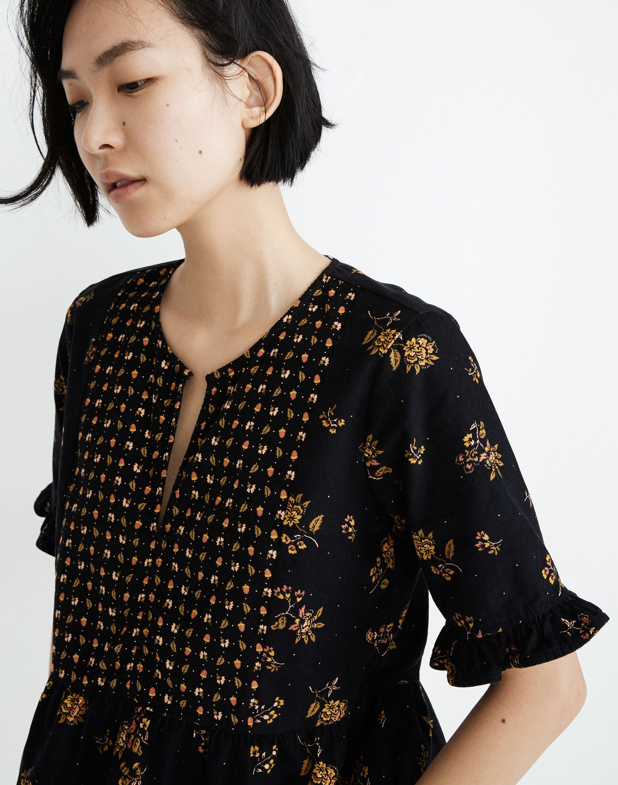 Corduroy Acorn Foulard Top