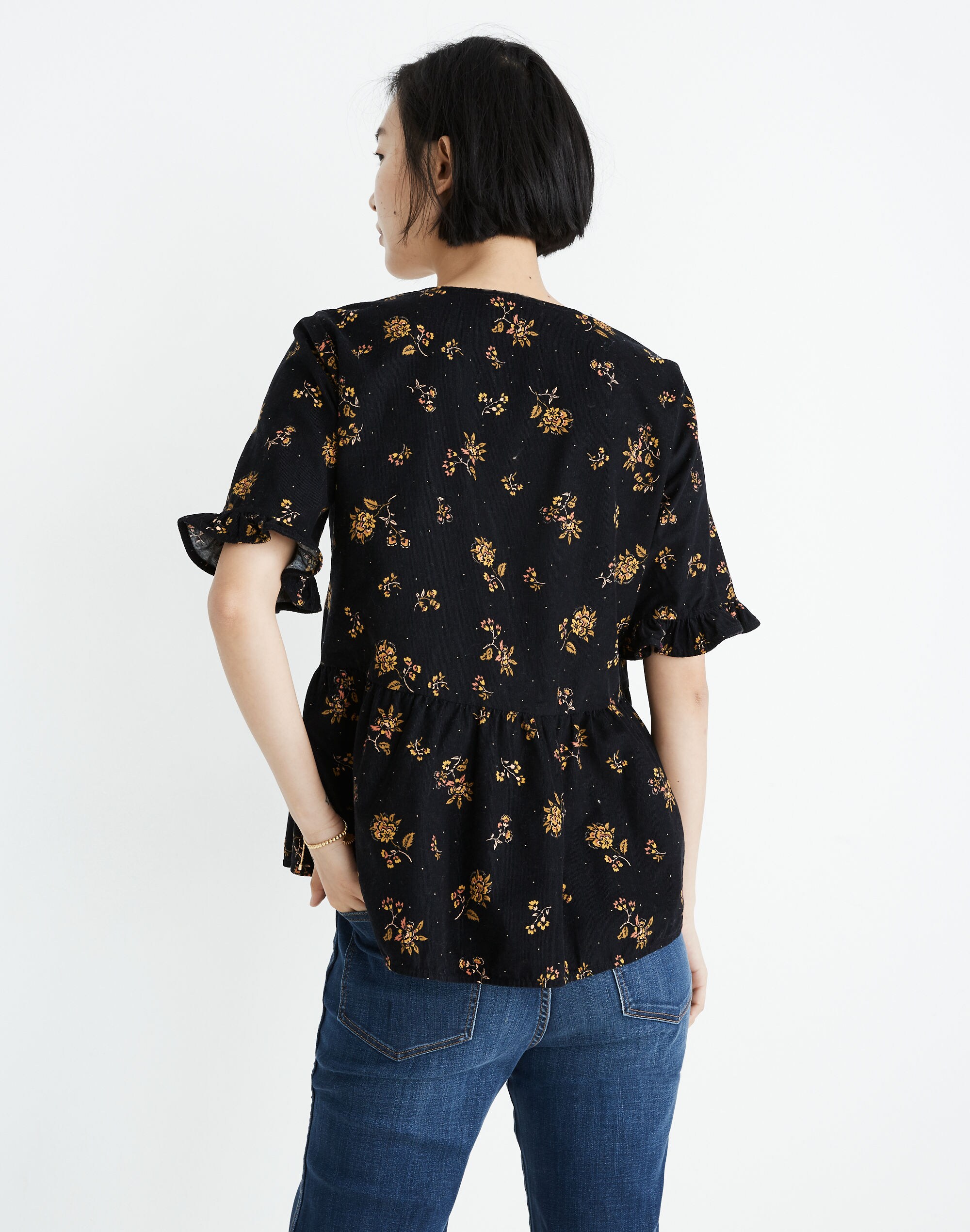 Corduroy Acorn Foulard Top