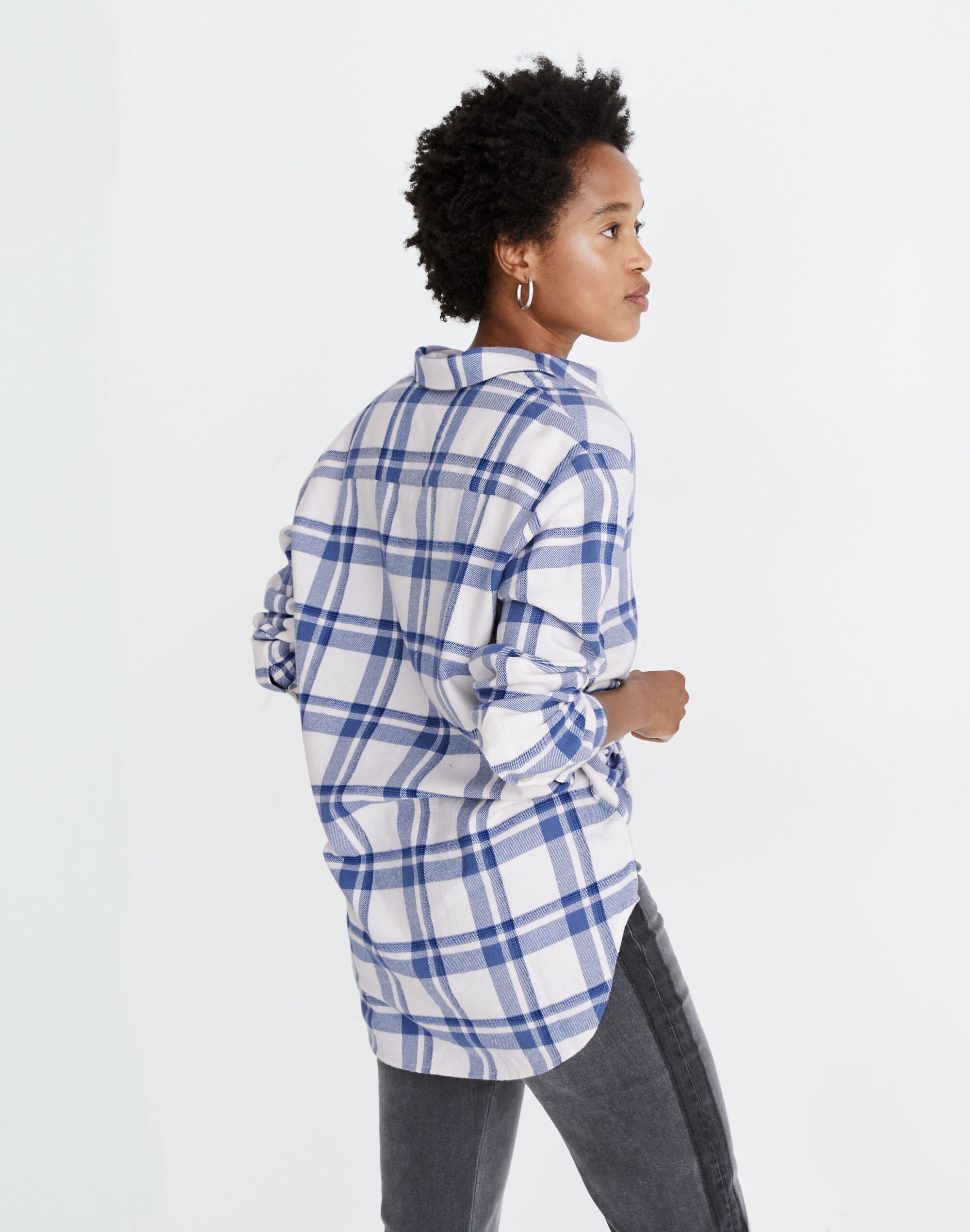 Flannel Oversized Ex-Boyfriend Shirt in Allcroft Plaid