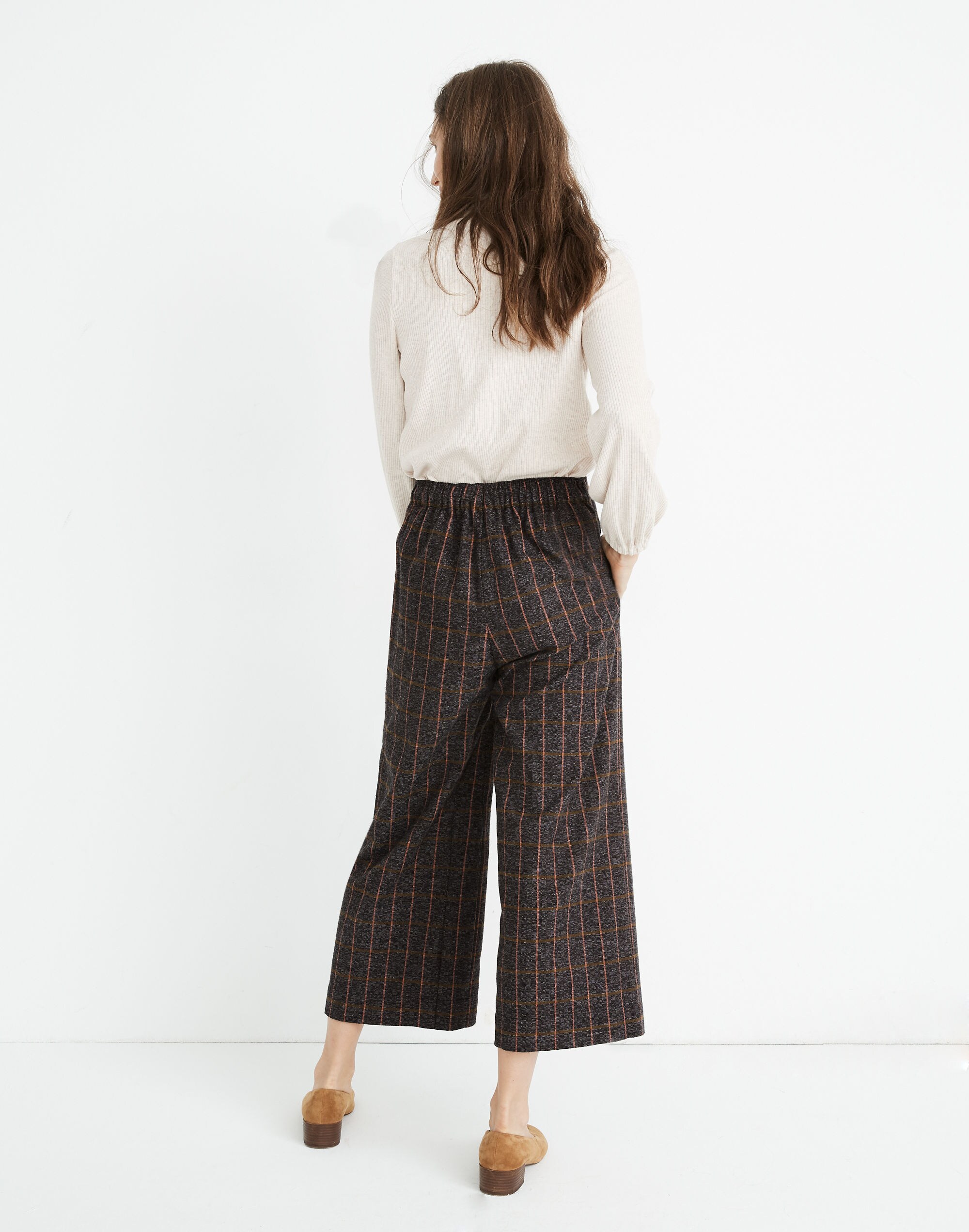 Huston Pull-On Crop Pants in Enbrook Plaid