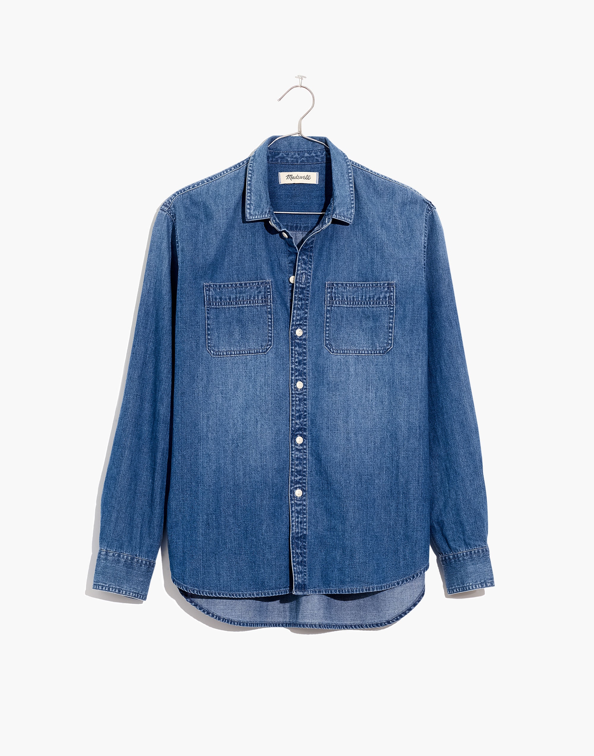 Denim Oversized Ex-Boyfriend Shirt in Hutcherson Wash