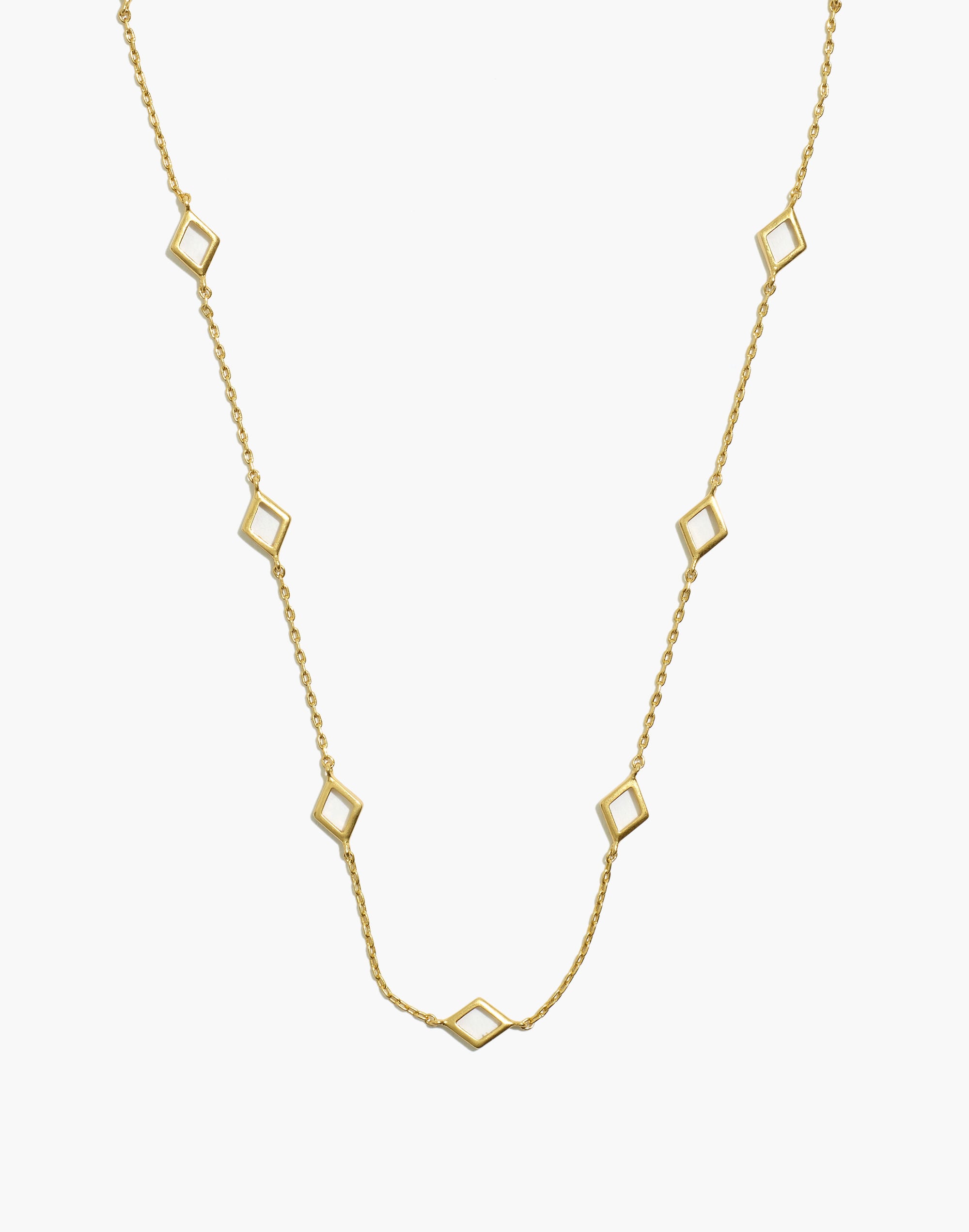 Glass-Inlaid Diamond Necklace