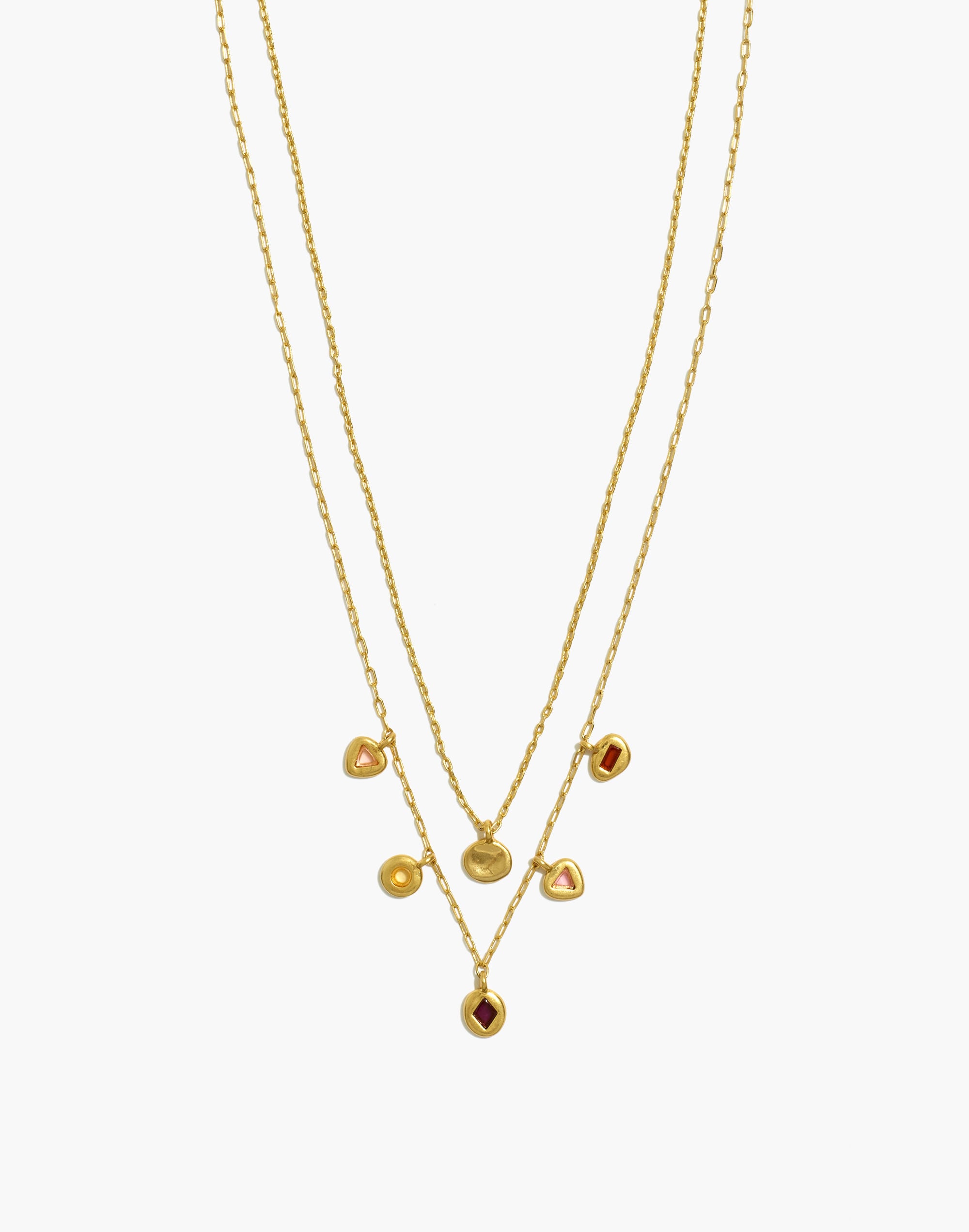 Stained Glass Chain Necklace Set