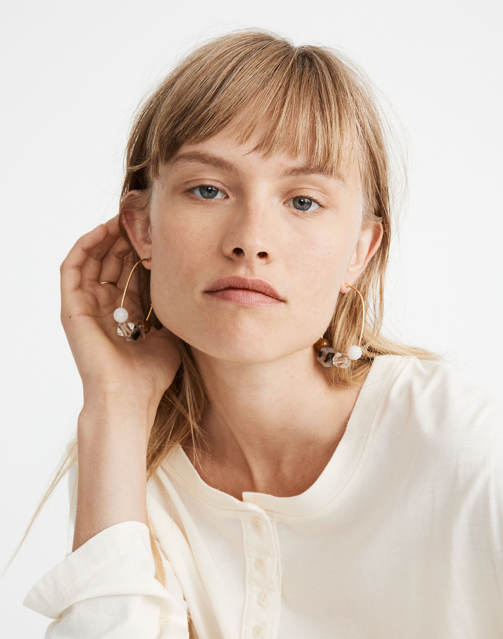 Geometric Stack Hoop Earrings