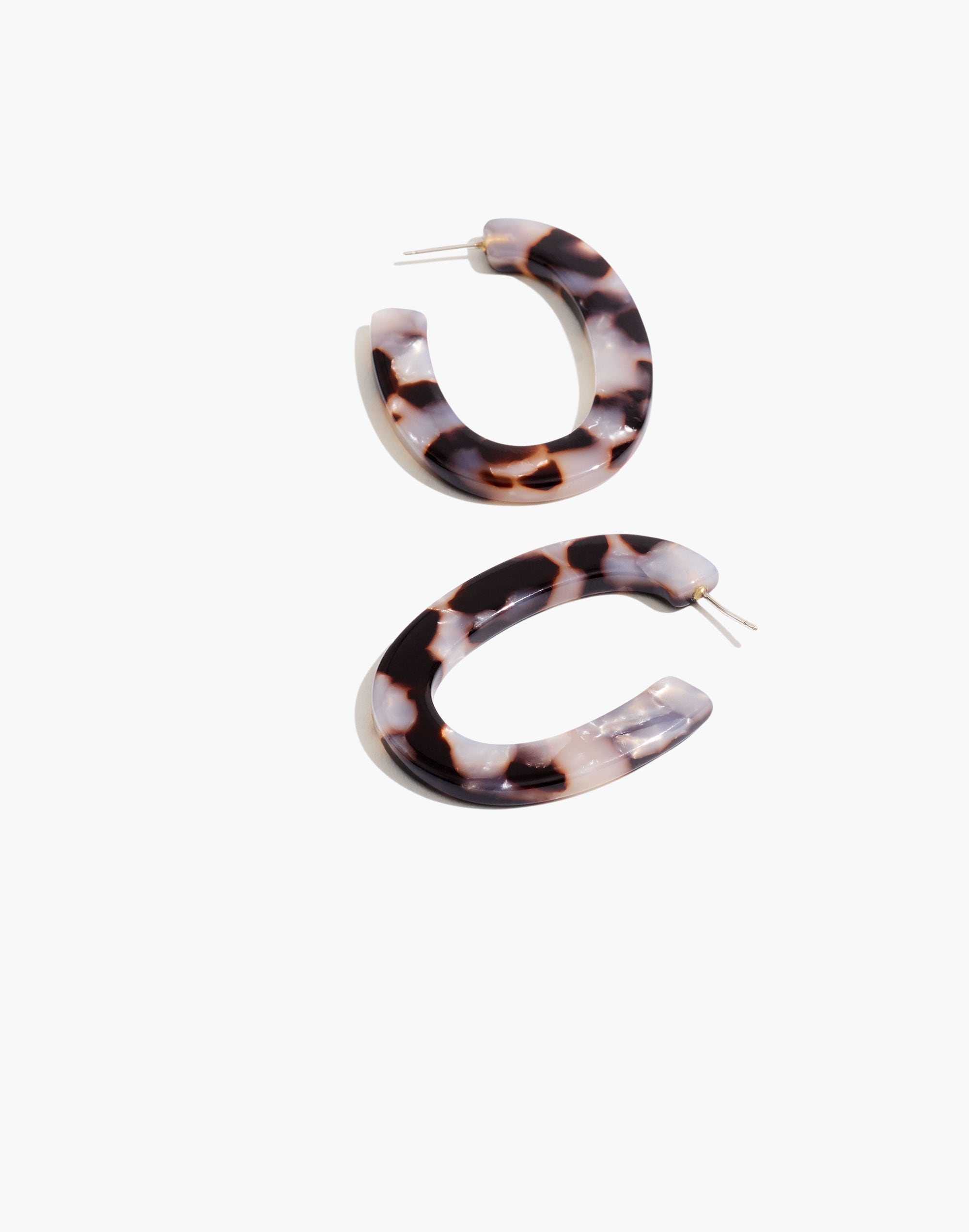 Acetate Oval Hoop Earrings