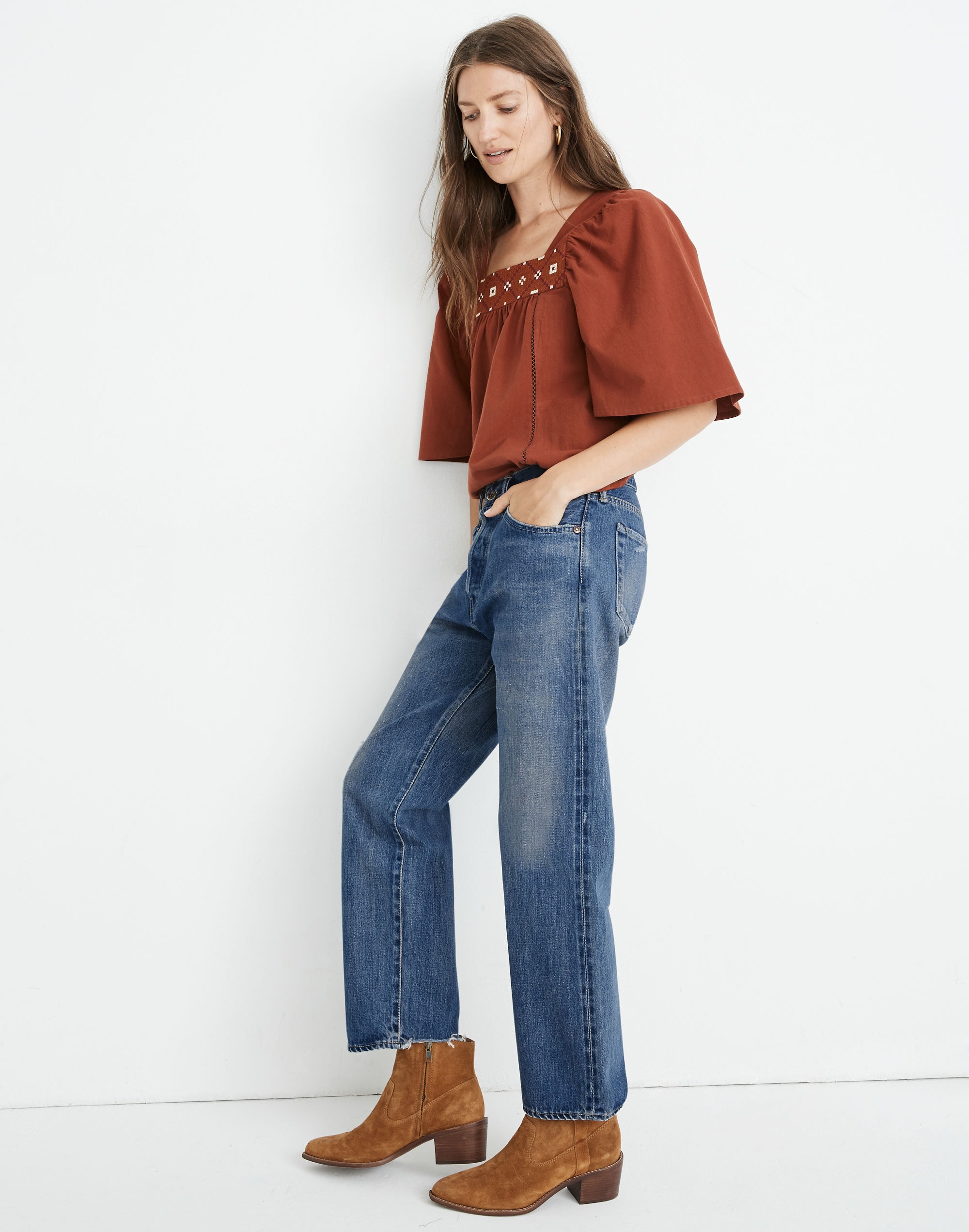 Chimala&reg; Selvedge Denim Ankle Jeans