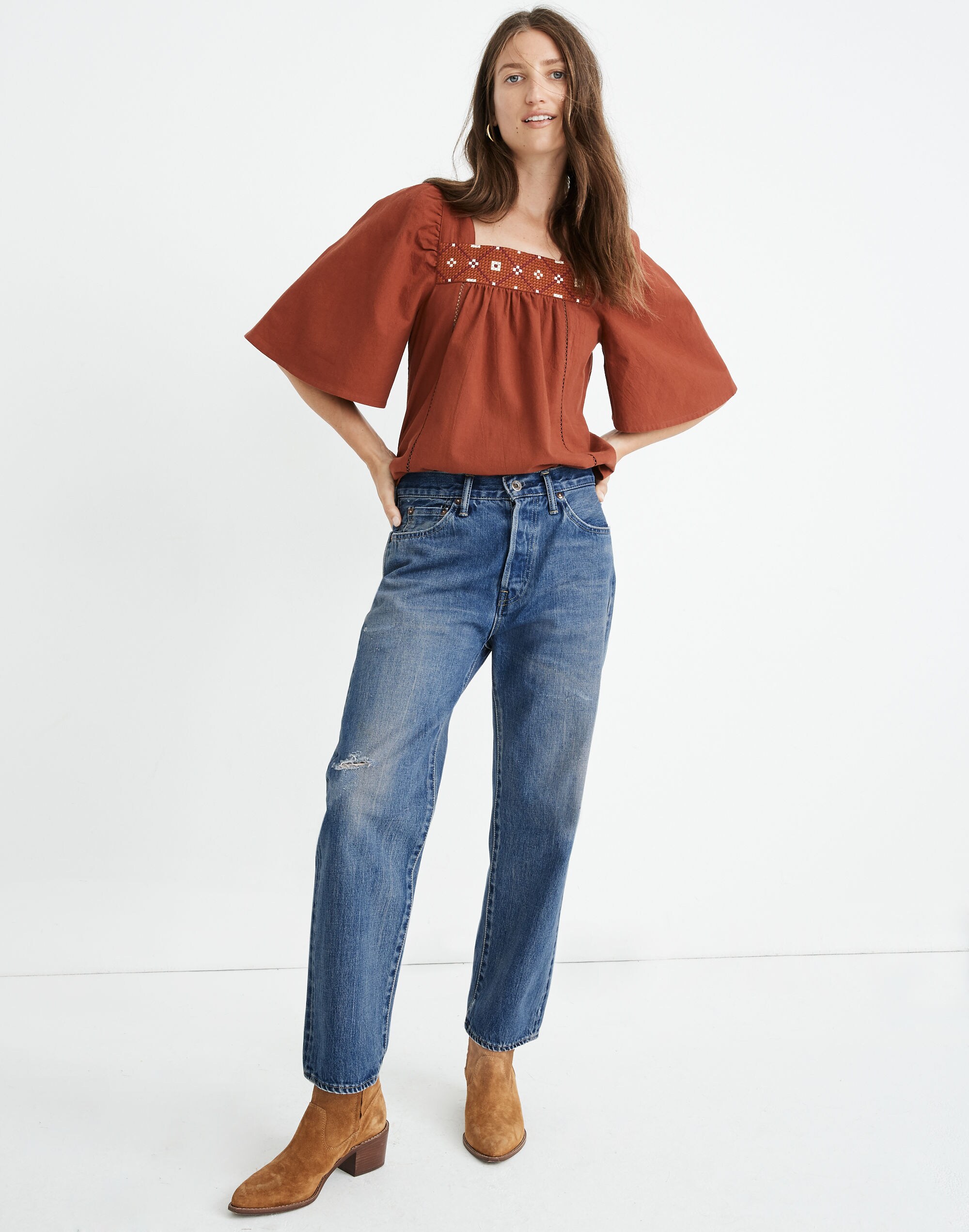 Chimala&reg; Selvedge Denim Ankle Jeans