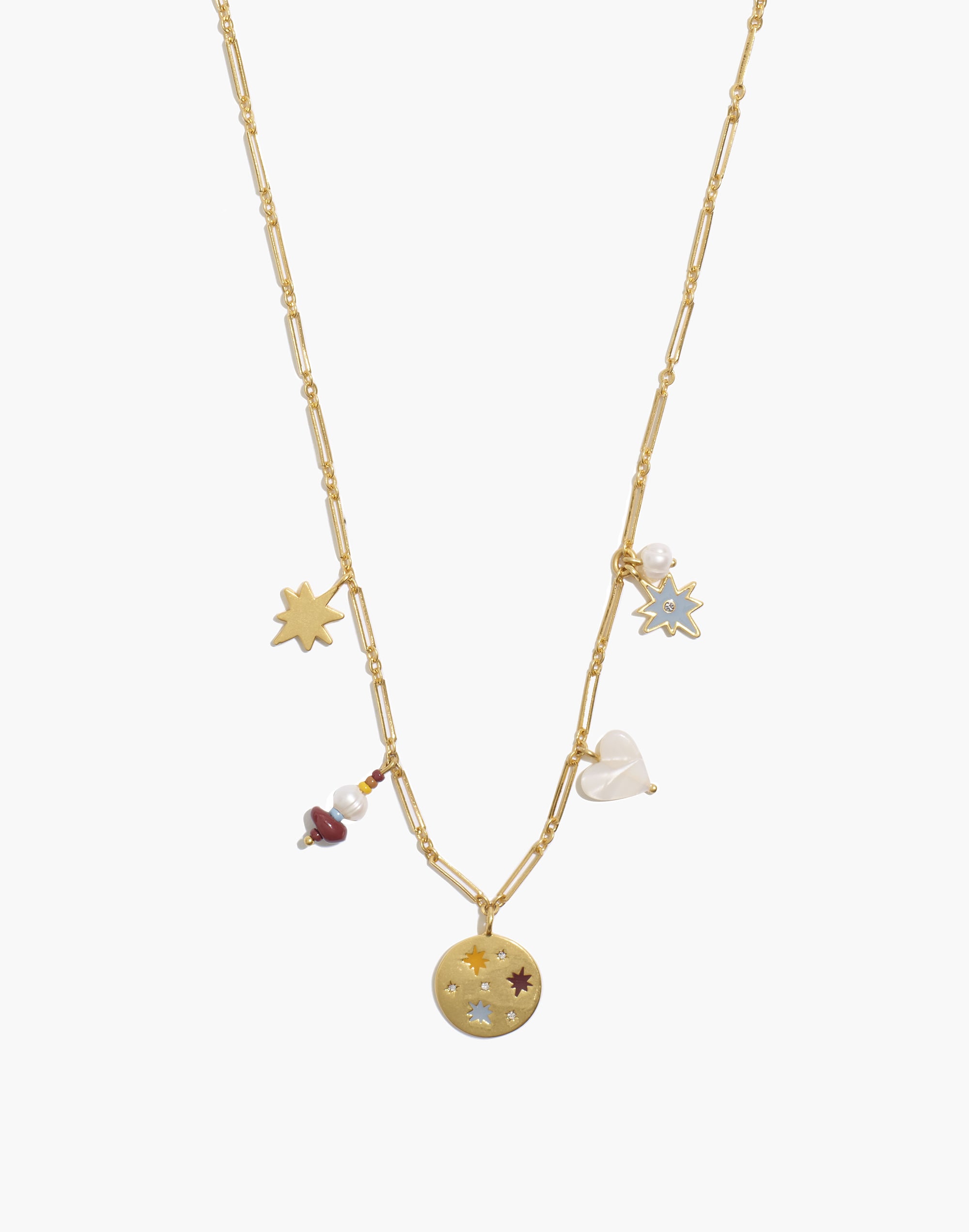 Spaced Out Charm Chain Necklace