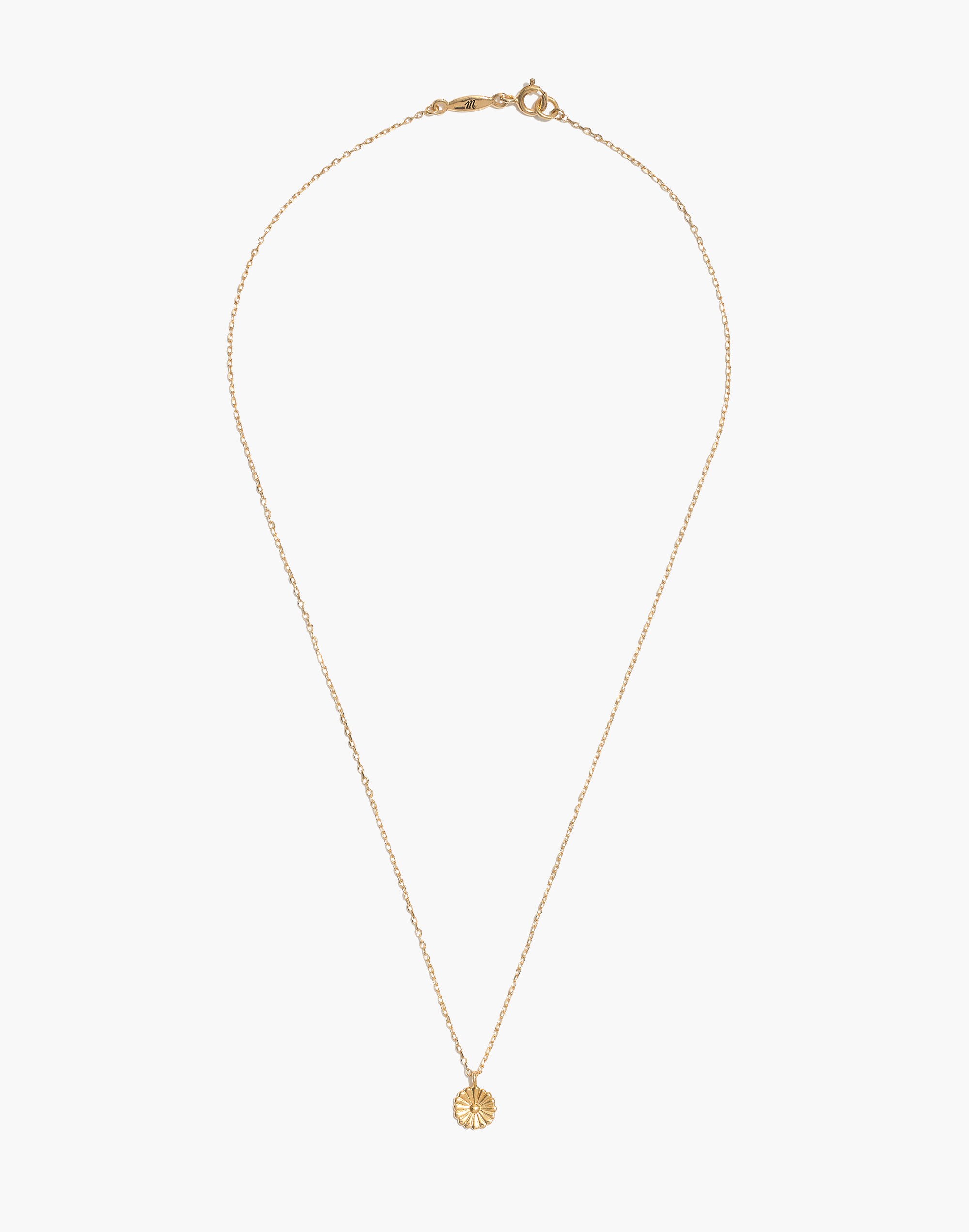 Vermeil Delicate Daisy Charm Necklace