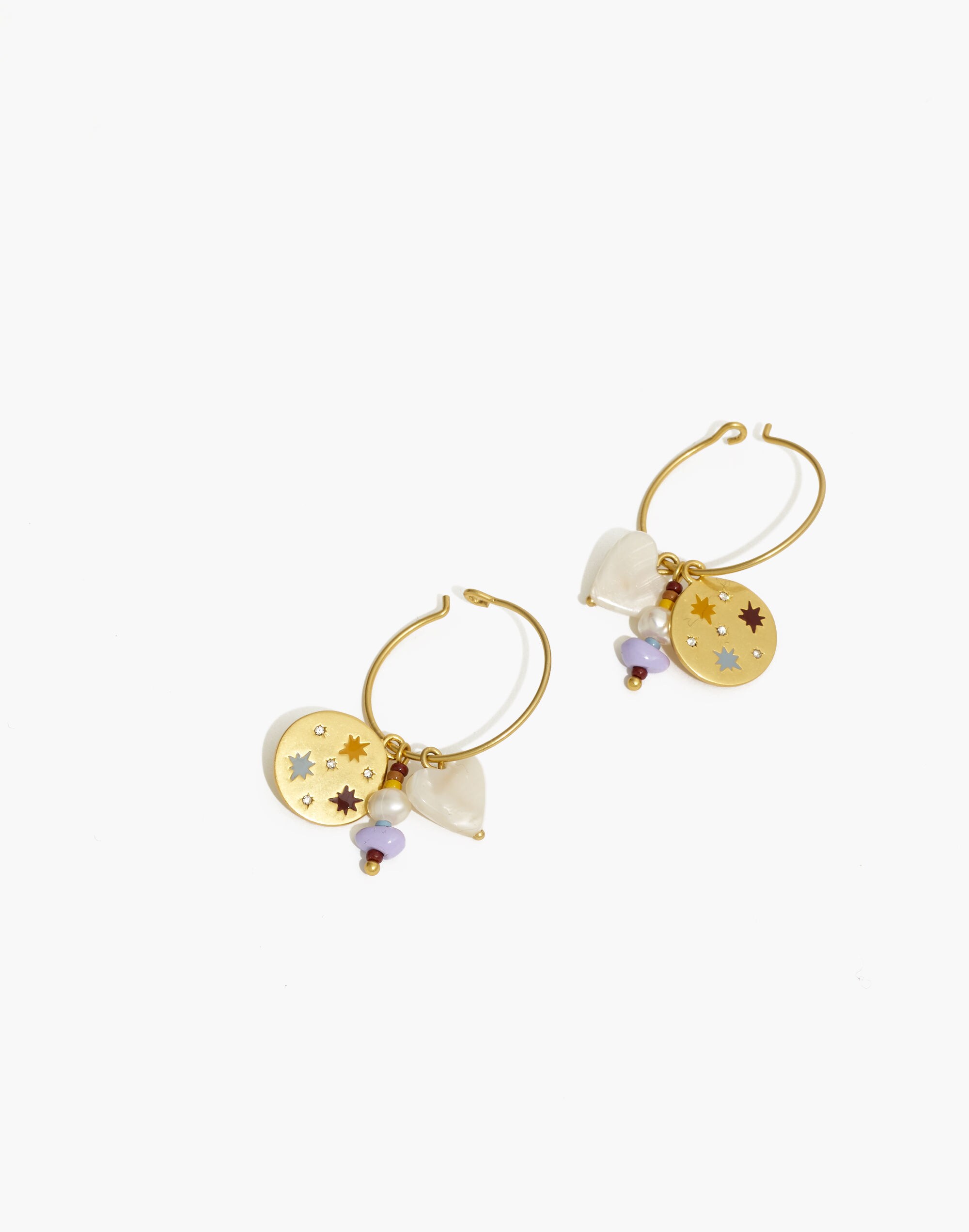 Spaced Out Mix-and-Match Charm Hoop Earrings