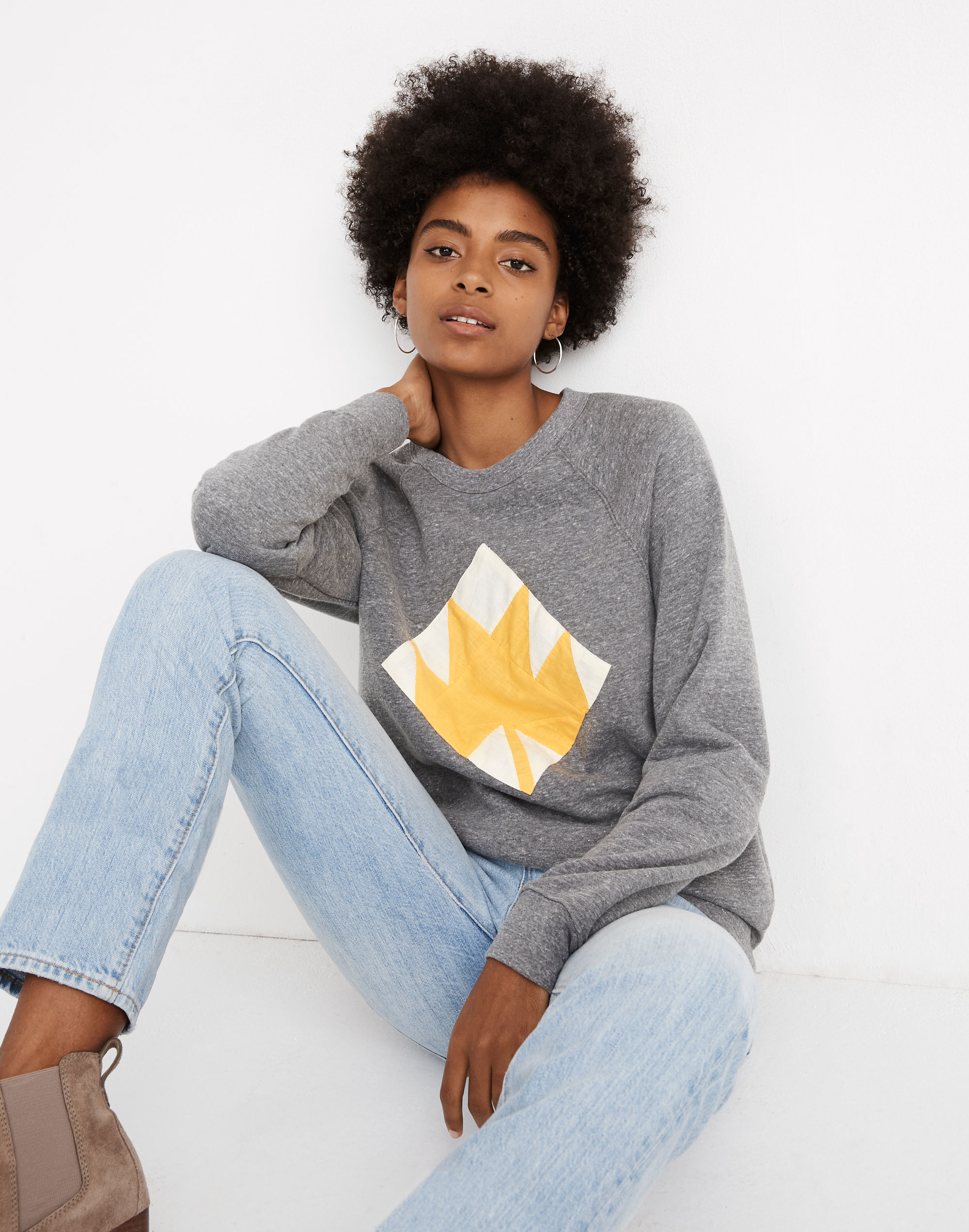 carleen gold maple leaf sweatshirt