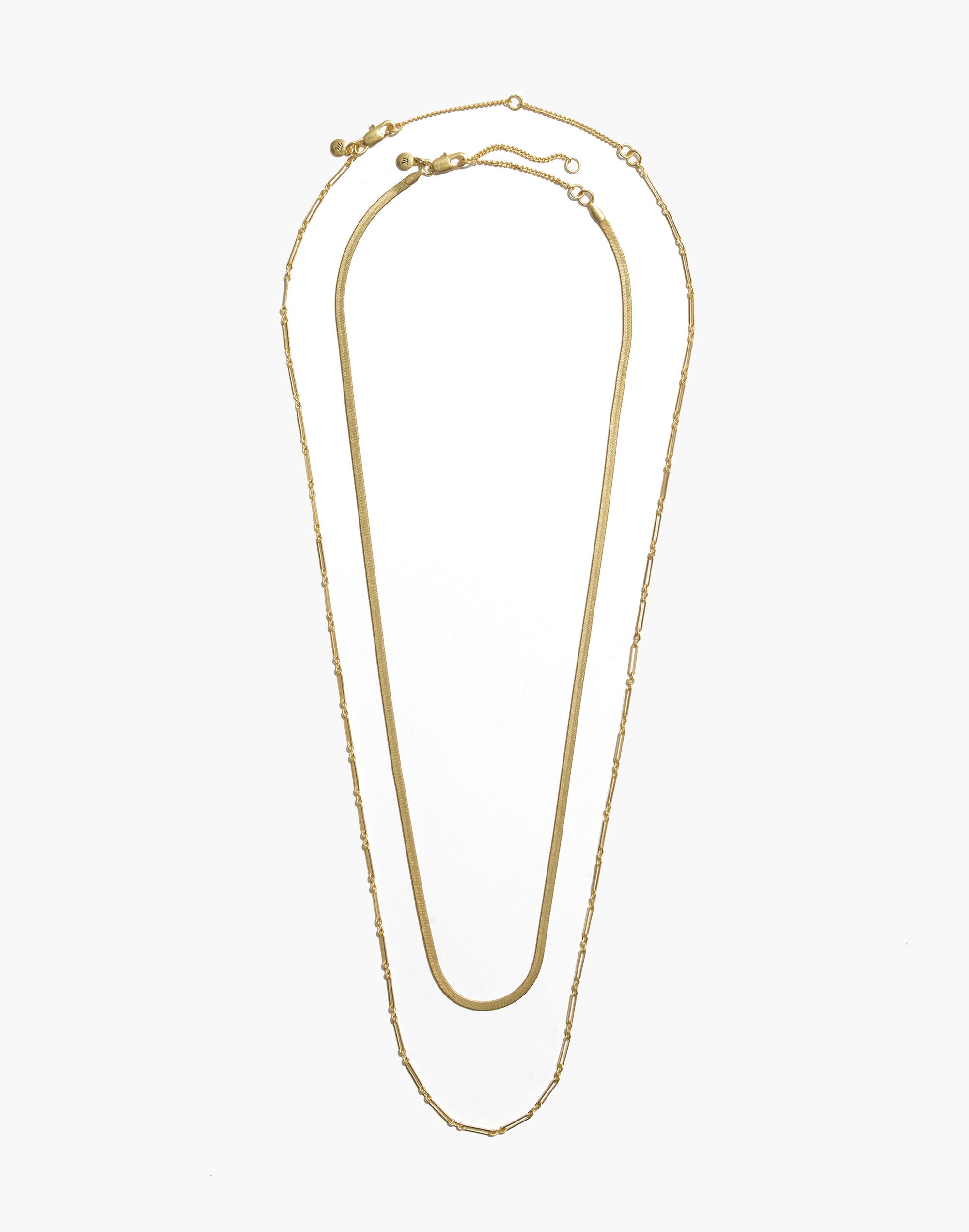 Herringbone Chain Mix Necklace Set