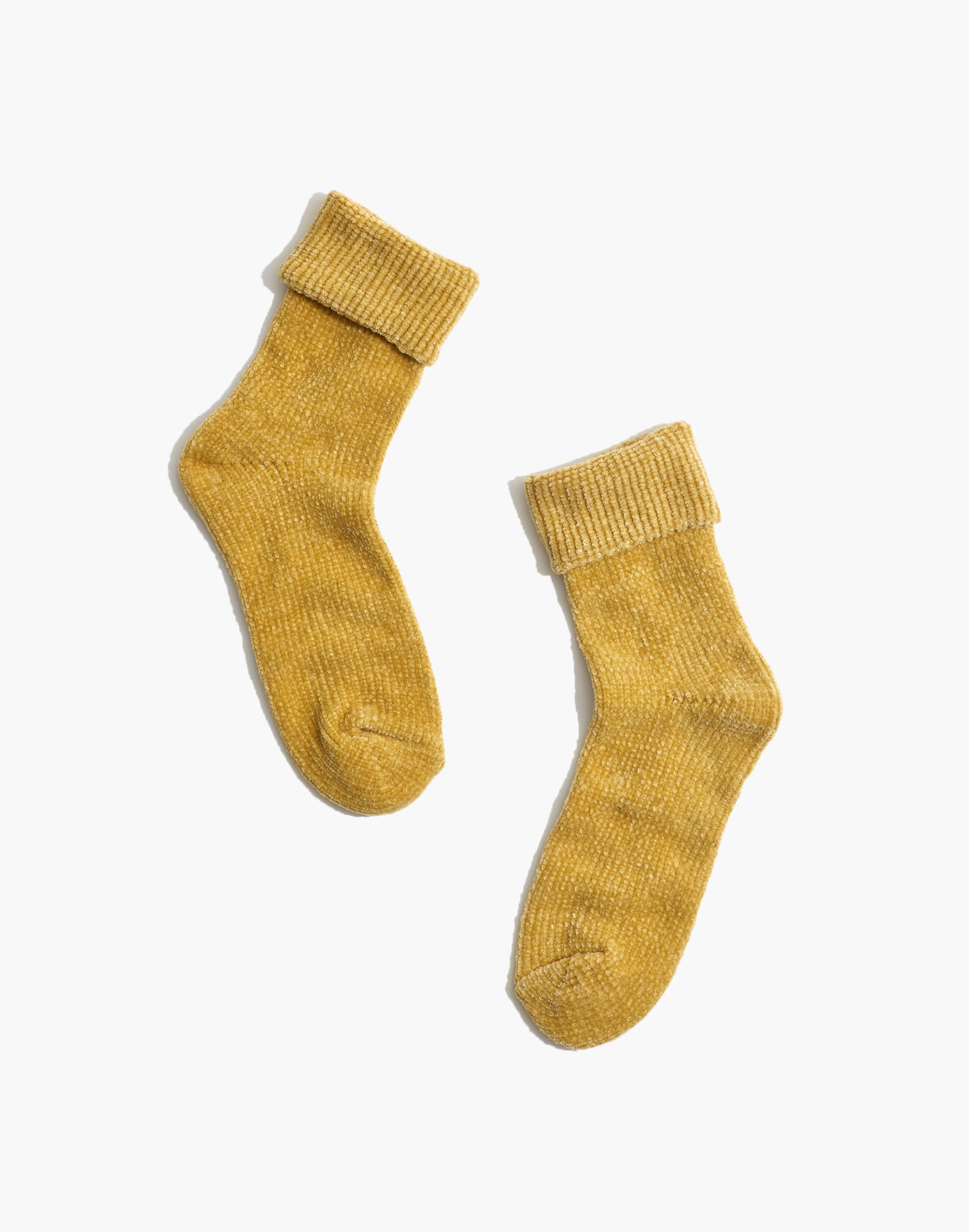 Madewell x Hansel from Basel&trade; Chenille Velour Cuffed Trouser Socks