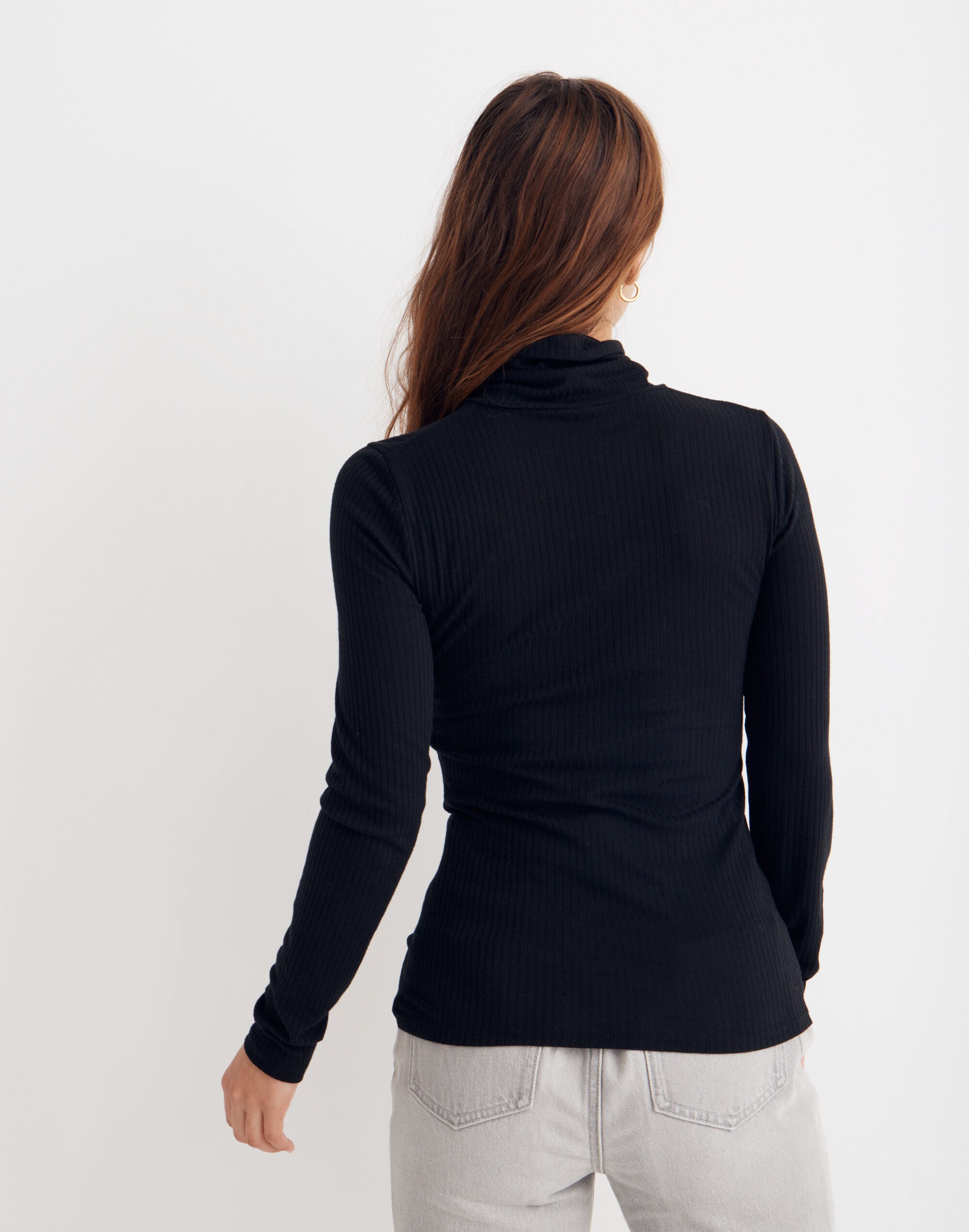 Ribbed Turtleneck Top