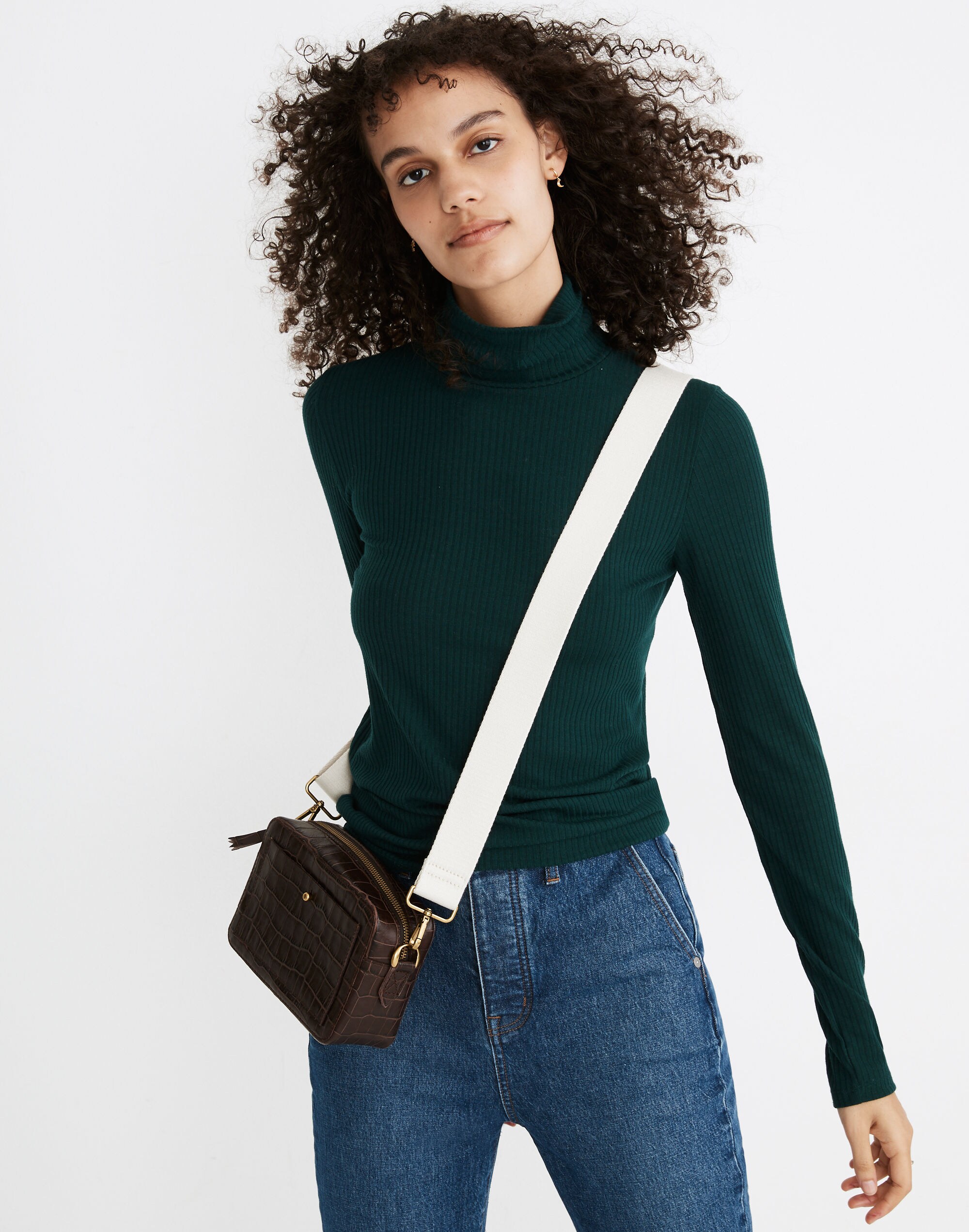 Ribbed Turtleneck Top