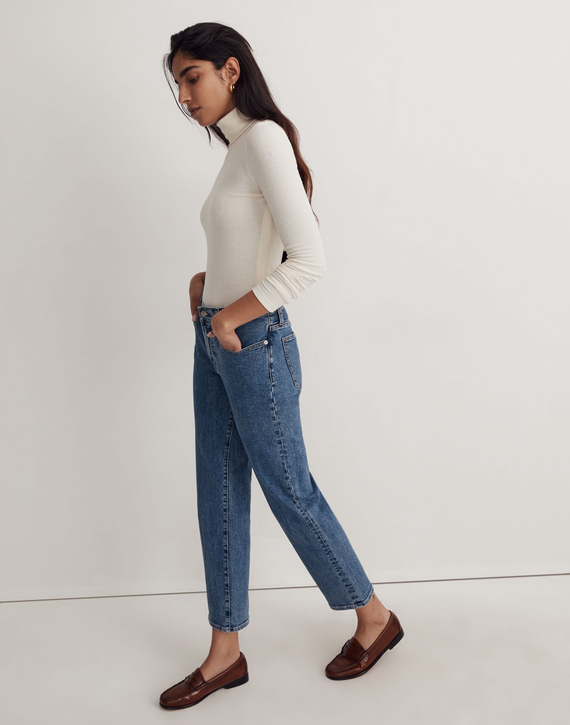 Ribbed Turtleneck Top