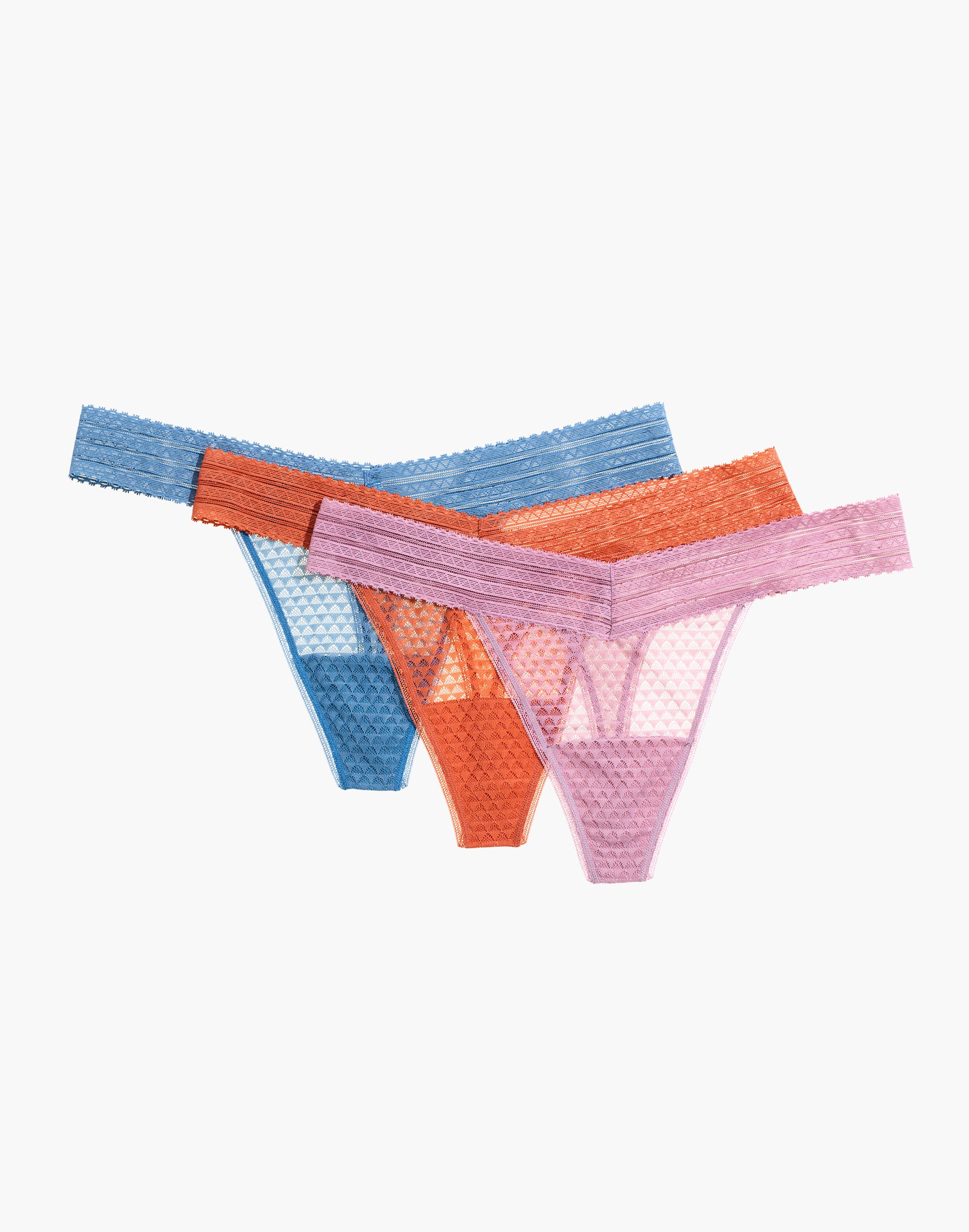 3-Pack Geo-Lace Thong Undies Set