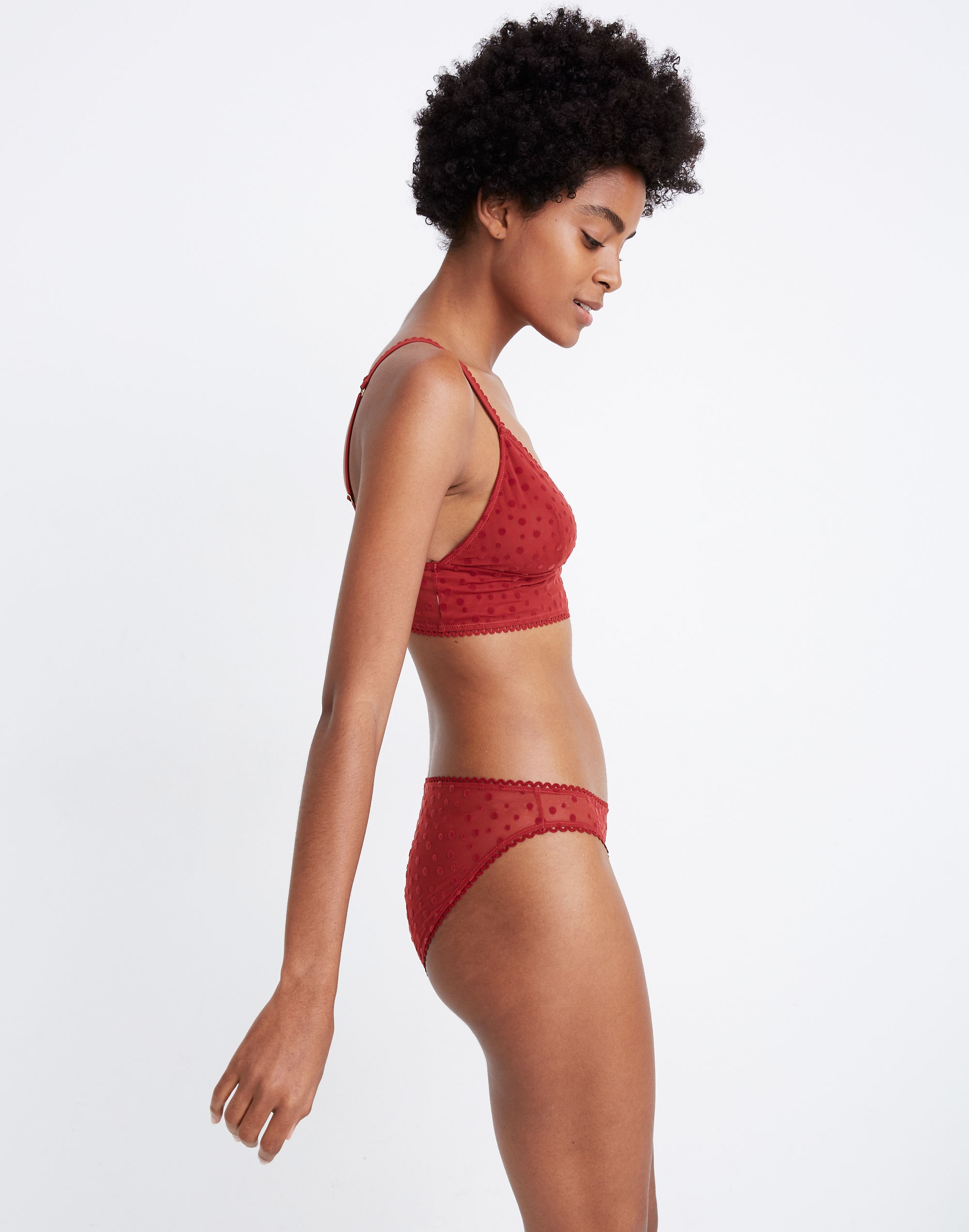 Flocked Dots Camila Bralette