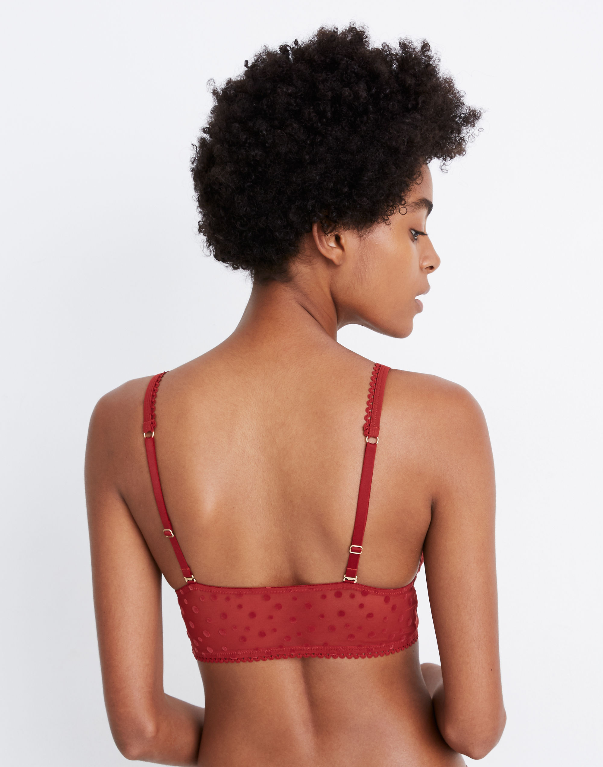 Flocked Dots Camila Bralette