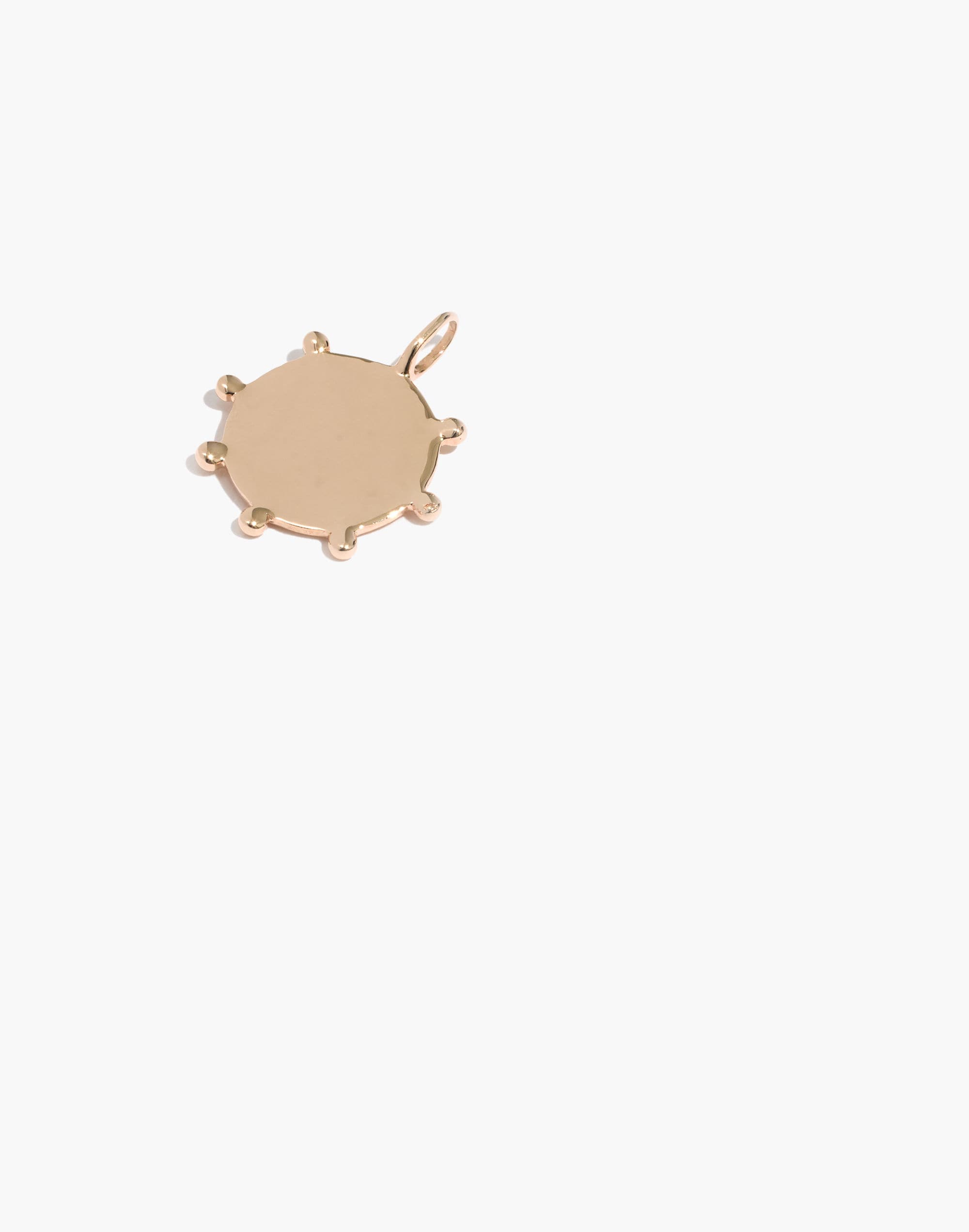 14k Gold Medallion Charm
