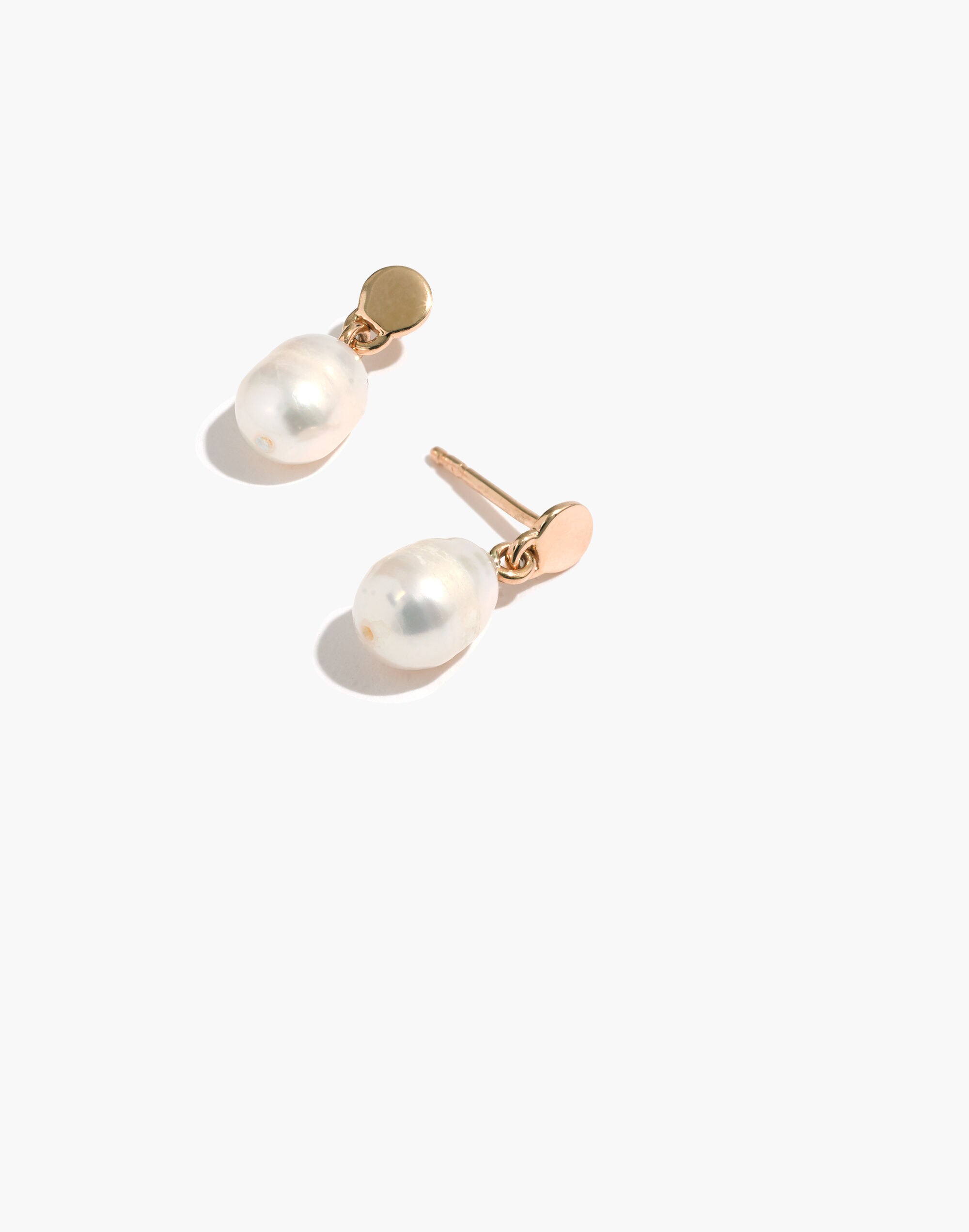 14k Gold Freshwater Pearl Drop Earrings