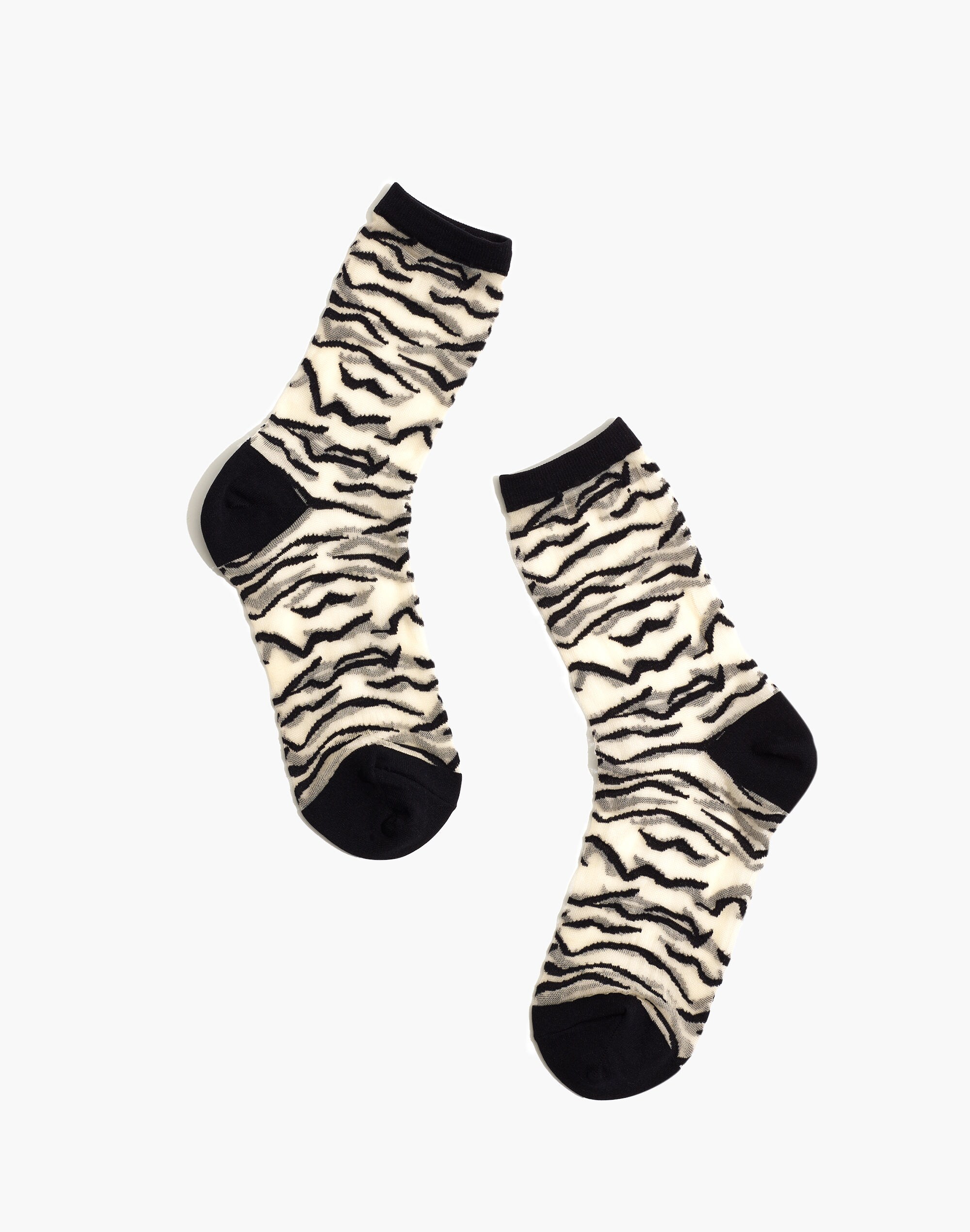 Madewell x Hansel from Basel&trade; Zebra Sheer Trouser Socks