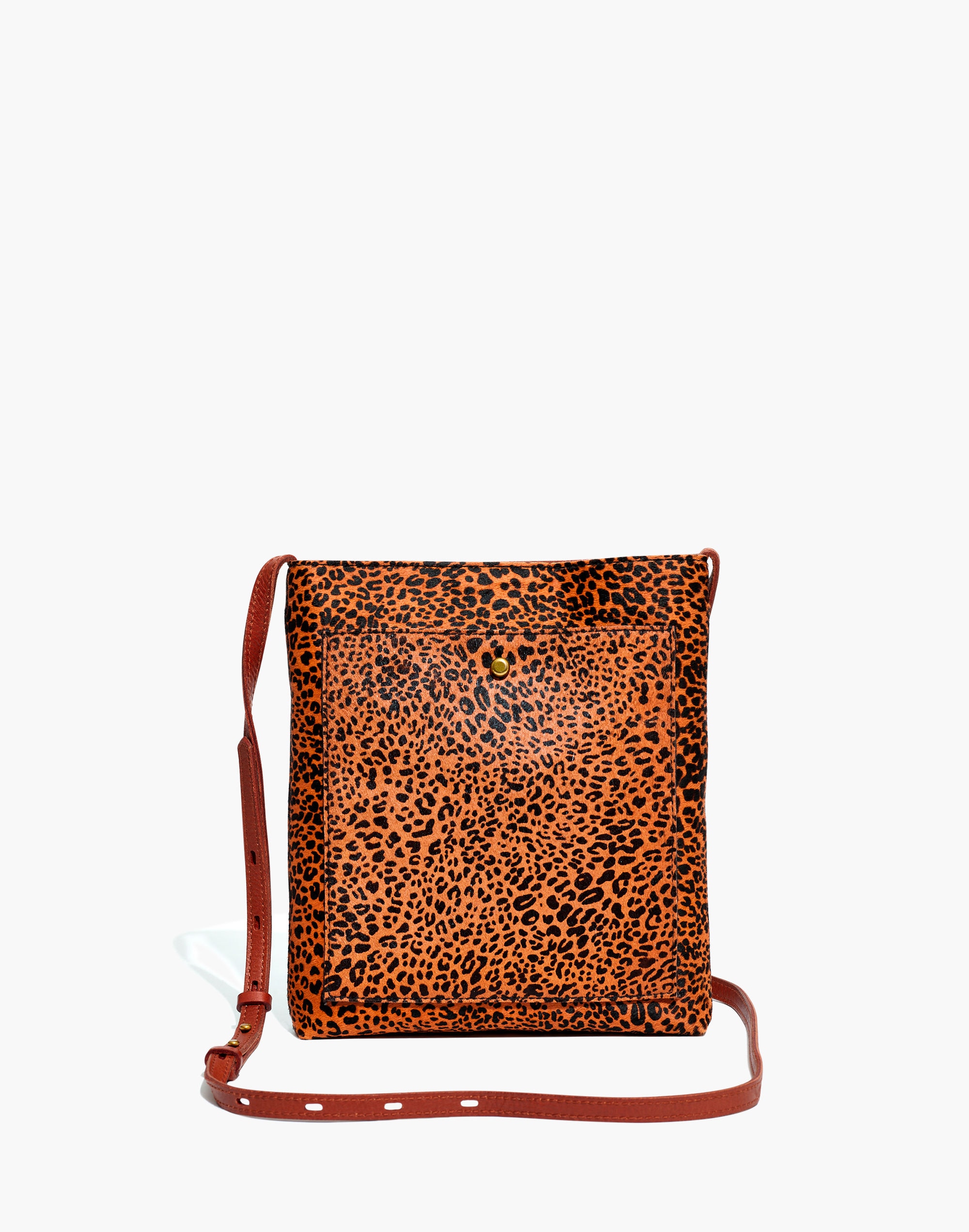 The Slim Brooklyn Crossbody Bag in Mini Leopard Calf Hair