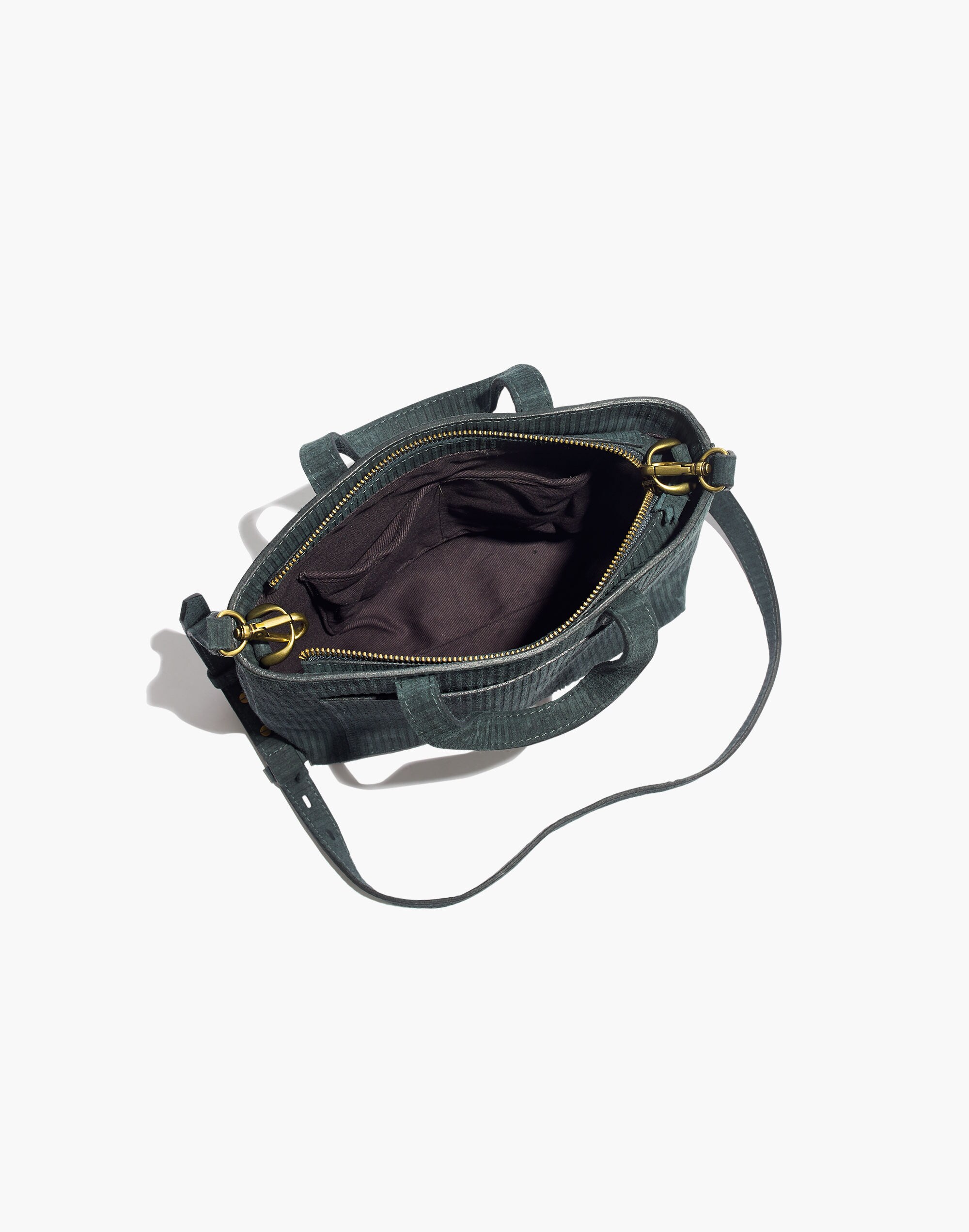 The Zip-Top Small Transport Crossbody: Corduroy Suede Edition