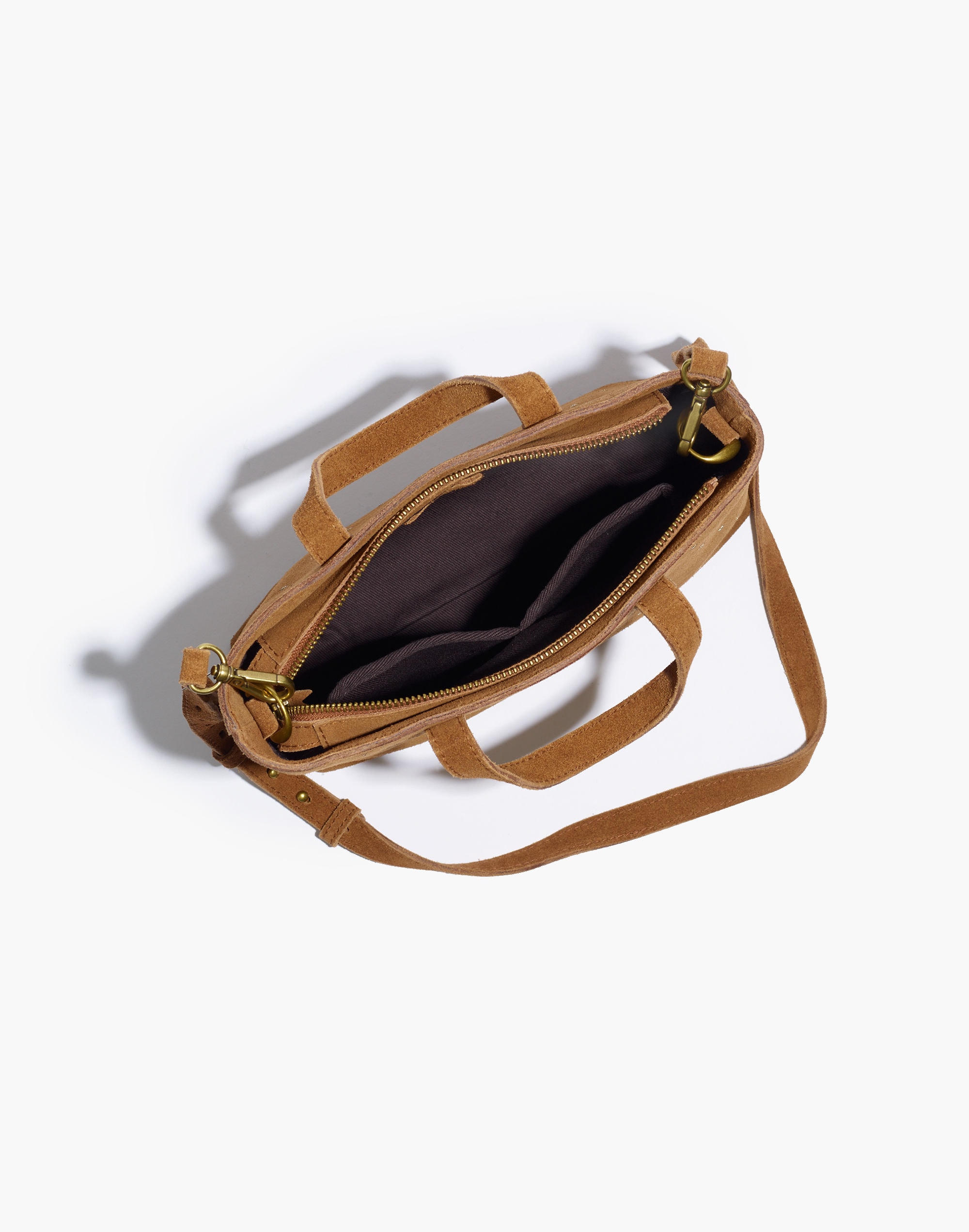 The Zip-Top Small Transport Crossbody: Embroidered Metallic Dots Edition