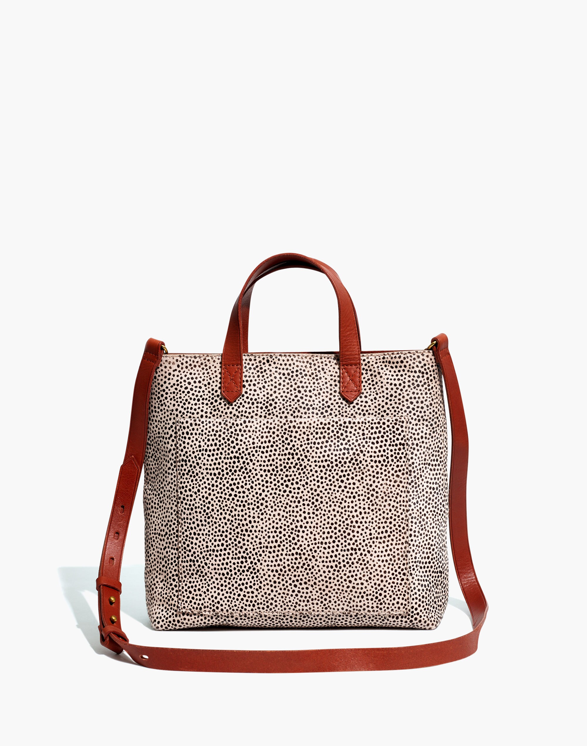 The Zip-Top Small Transport Crossbody: Spotted Calf Hair Edition